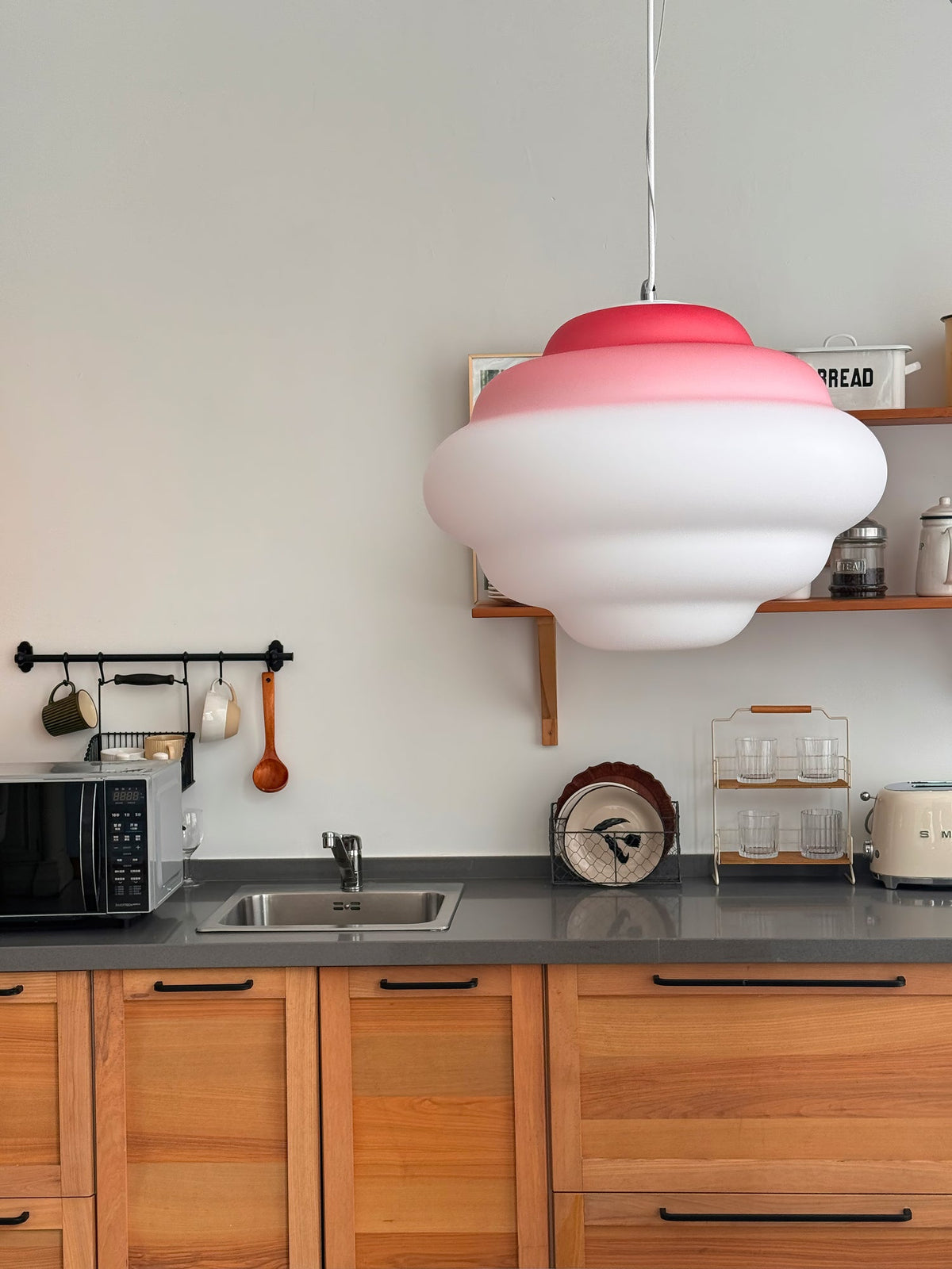 Eurvenara Premium Nordic Art Cloudy Glass Pendant Lamp