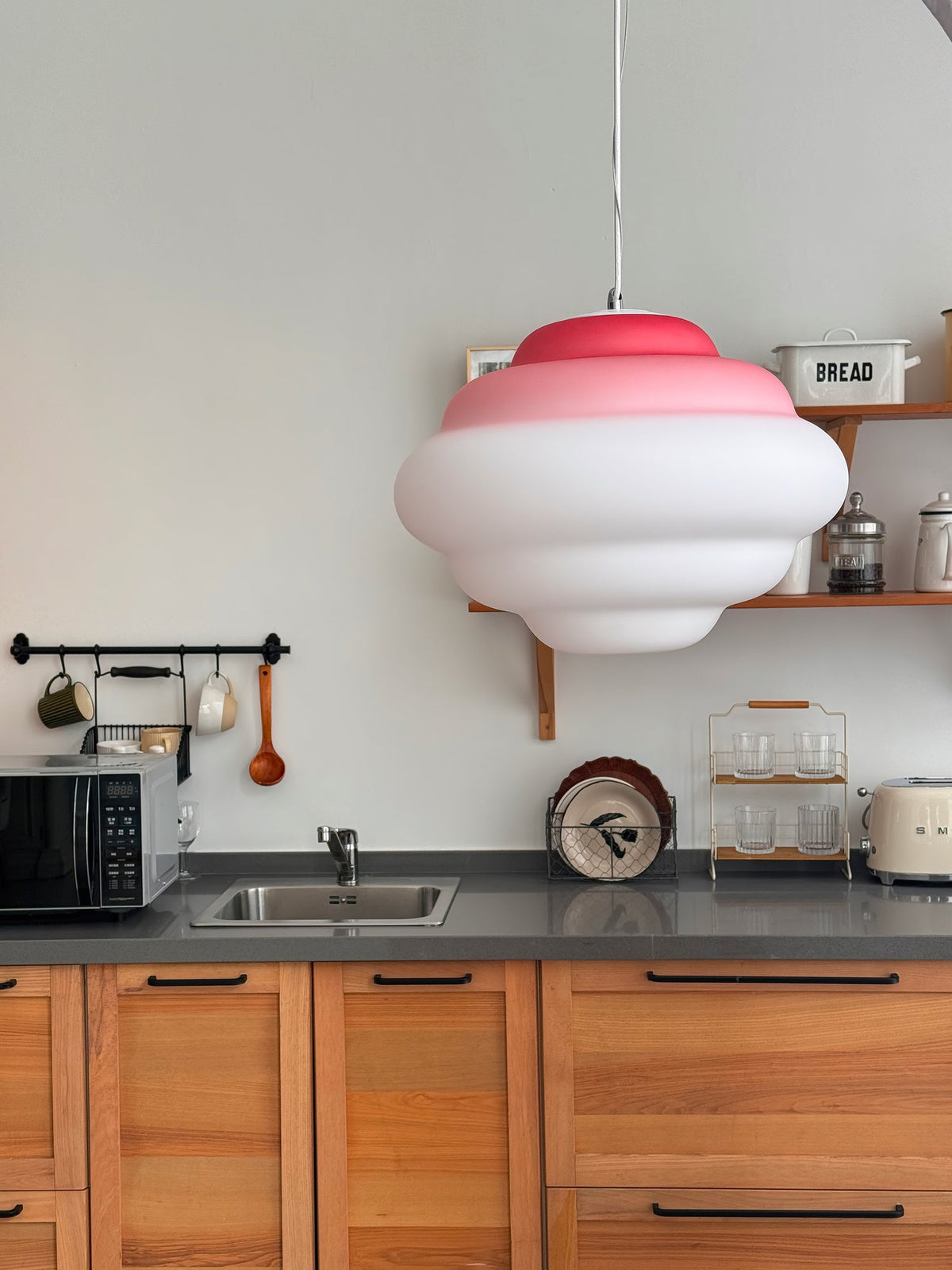Eurvenara Premium Nordic Art Cloudy Glass Pendant Lamp