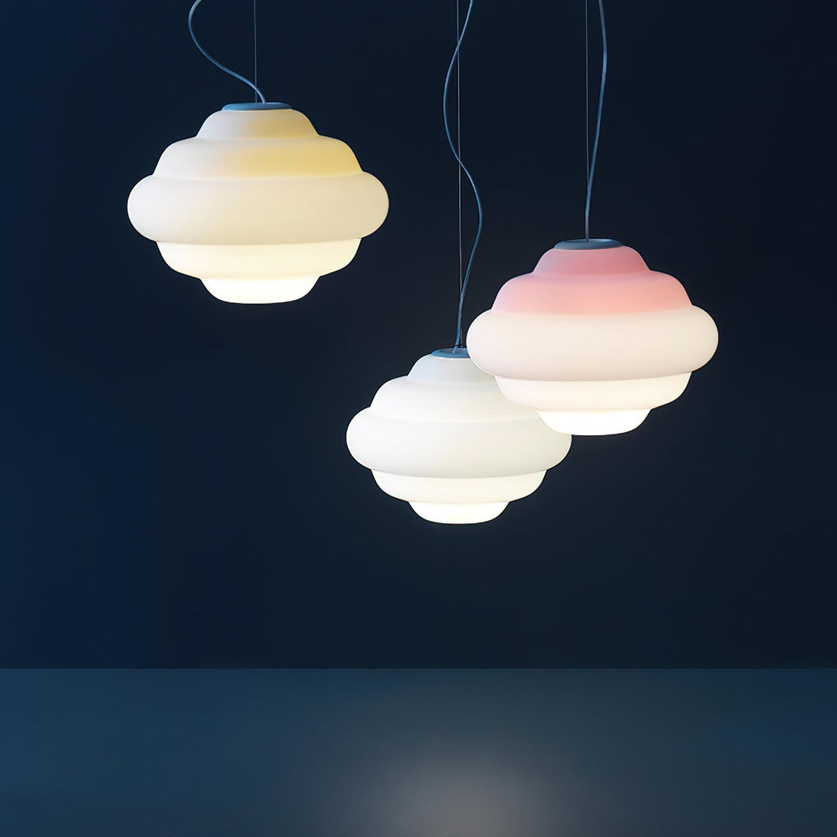 Eurvenara Premium Nordic Art Cloudy Glass Pendant Lamp