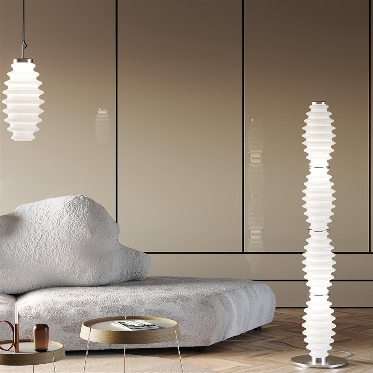 Celerine Glass Modern Floor Lamp