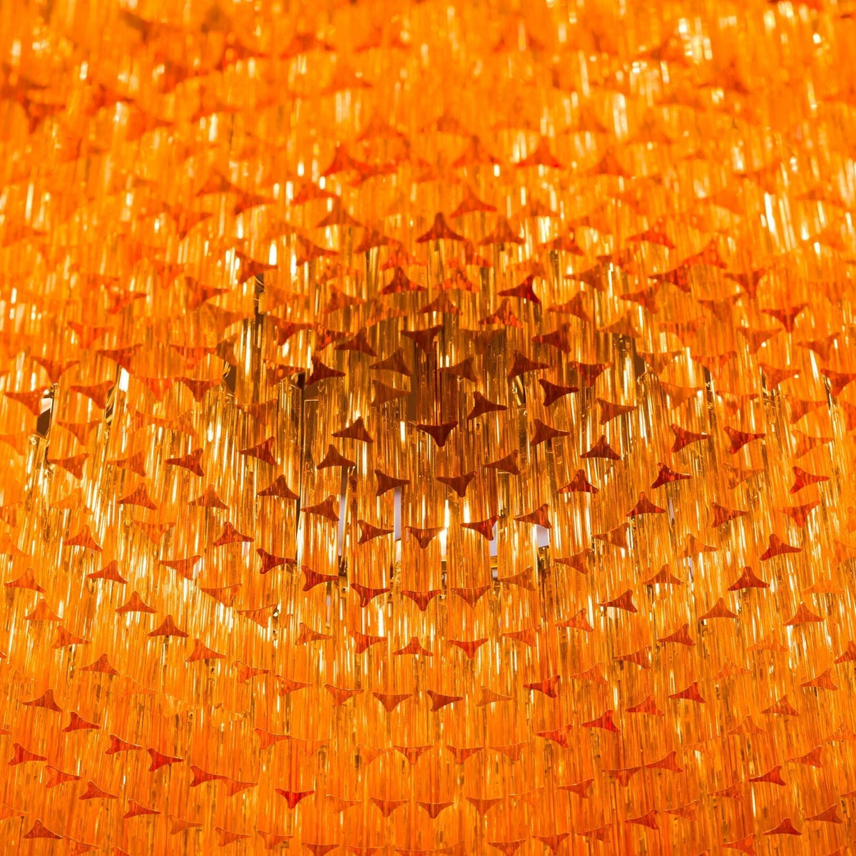 Maren Chandelier Amber Drum Glass