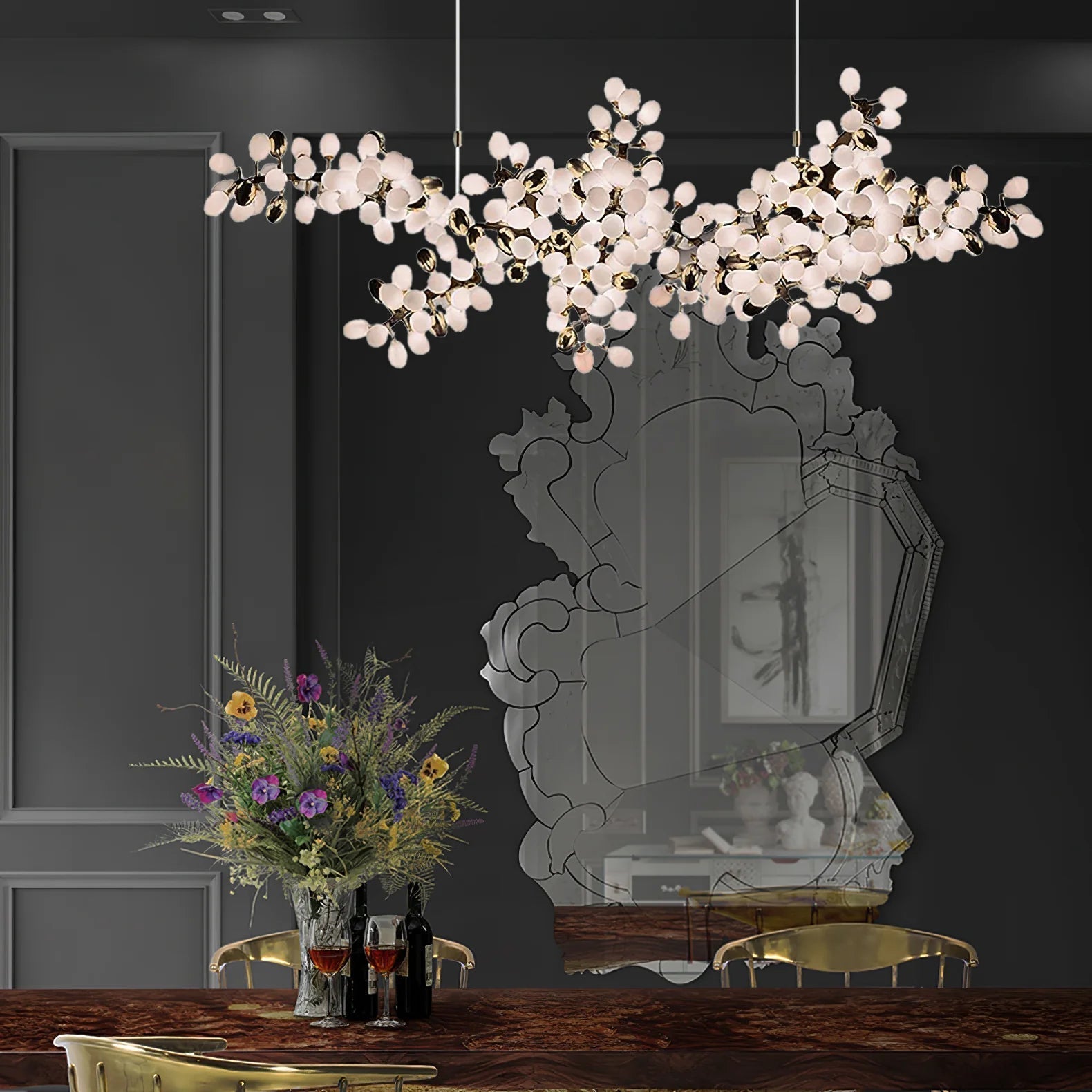 Aldo Elegant Droplet Glass Chandelier