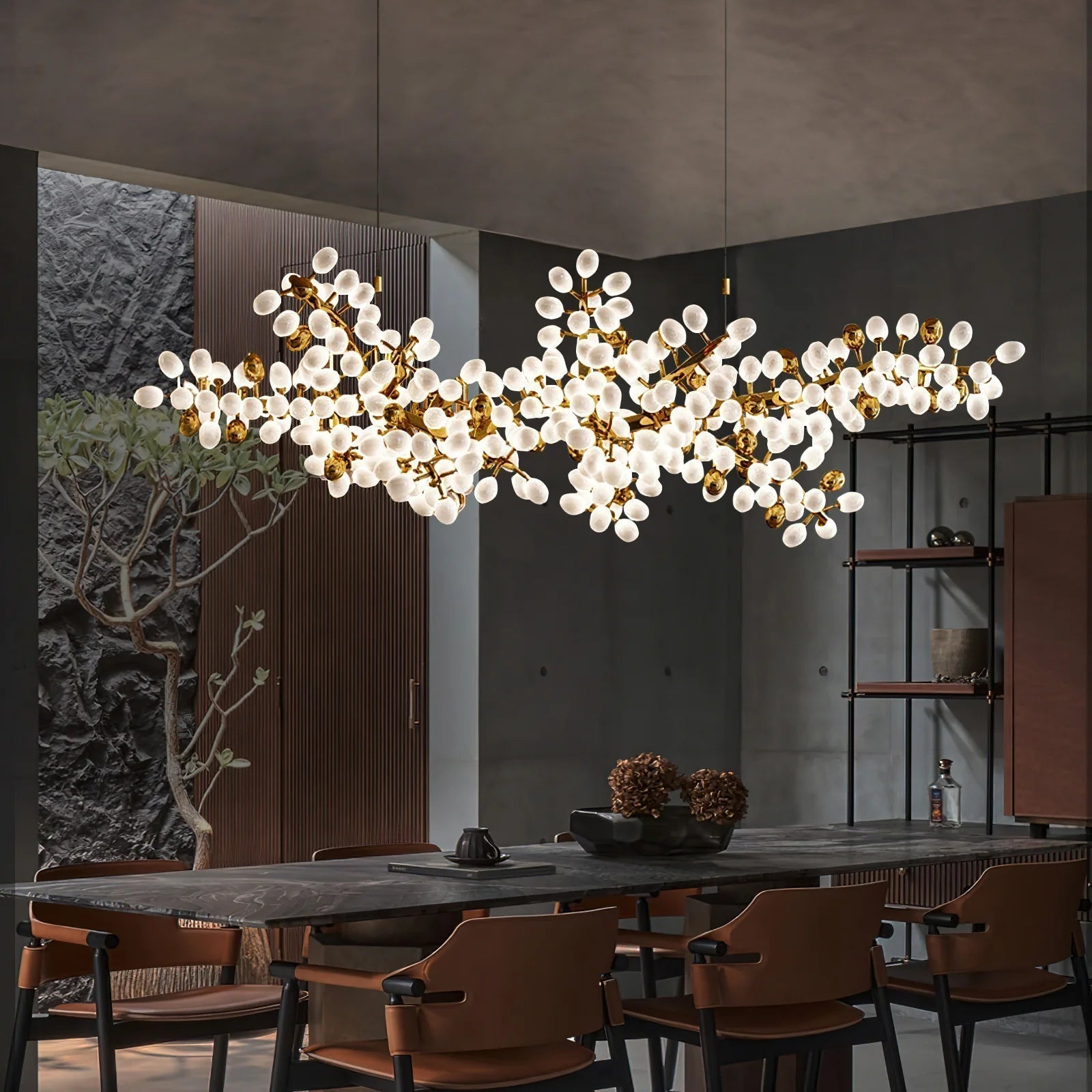 Aldo Elegant Droplet Glass Chandelier