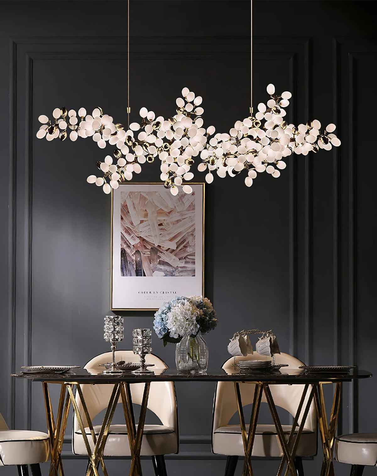 Aldo Elegant Droplet Glass Chandelier
