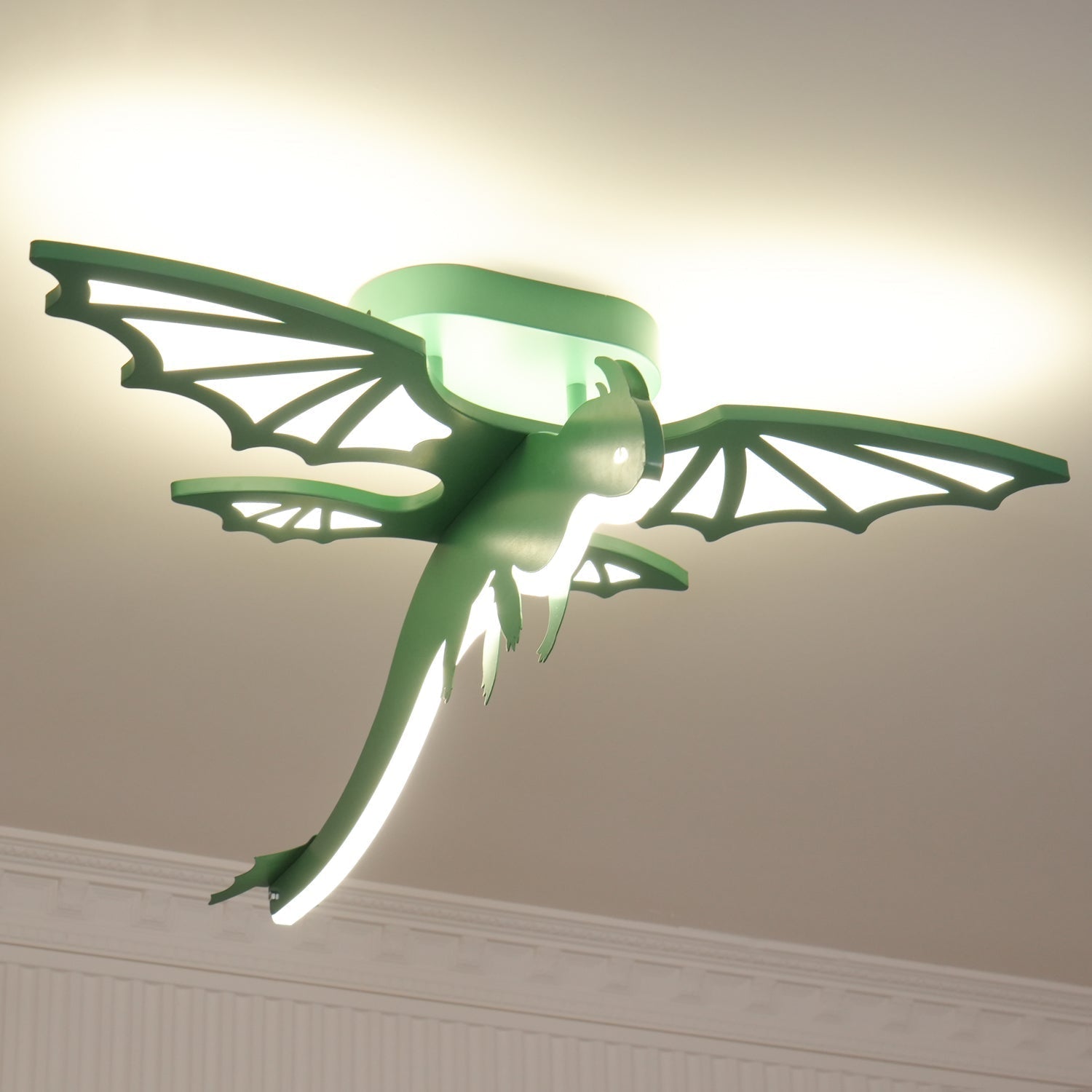 Miriora Ceiling Light Green Dinosaur LED