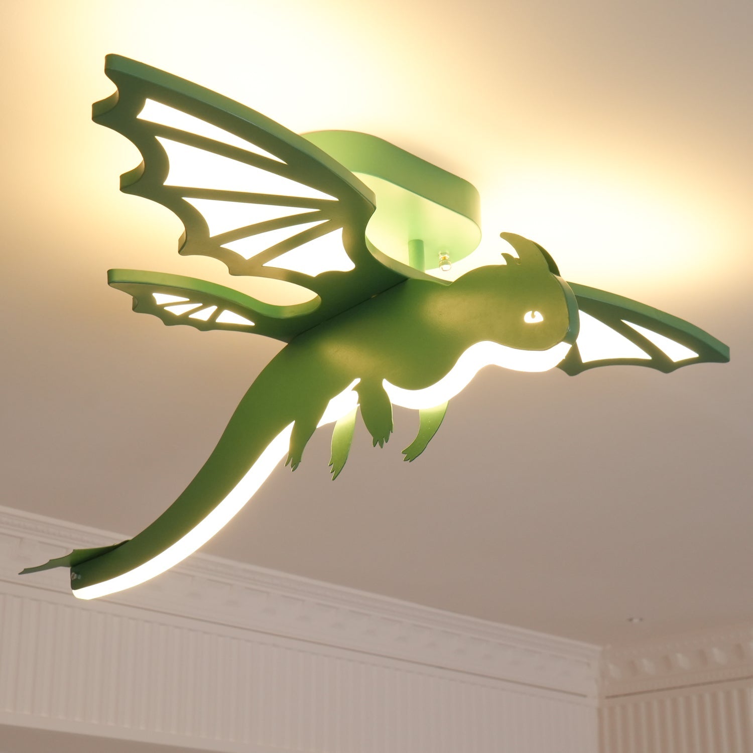 Miriora Ceiling Light Green Dinosaur LED