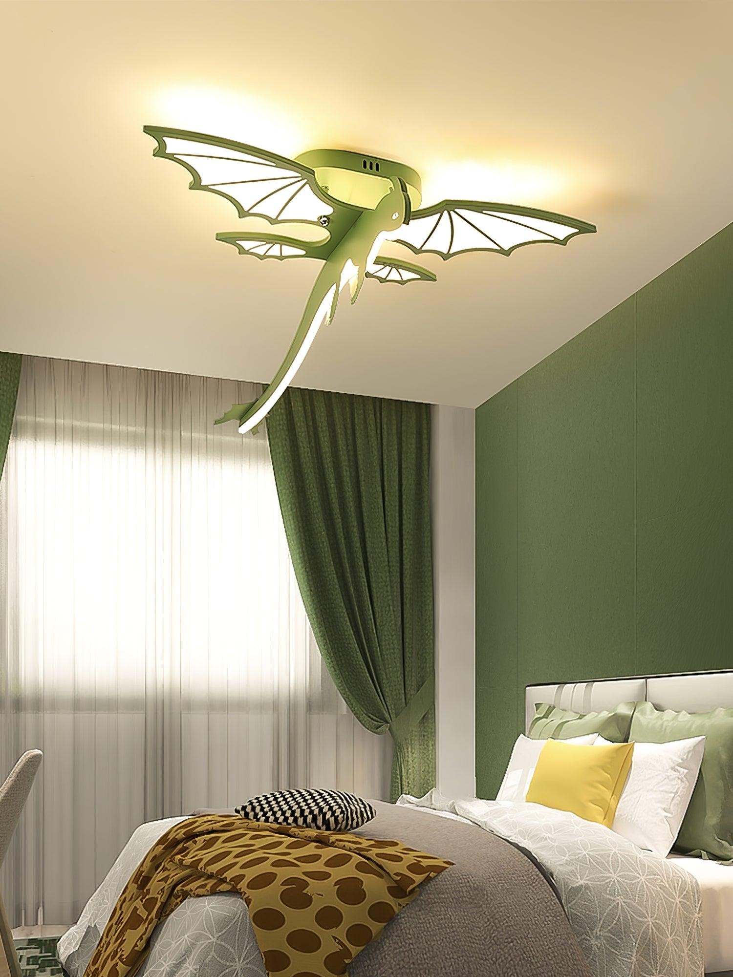 Miriora Ceiling Light Green Dinosaur LED