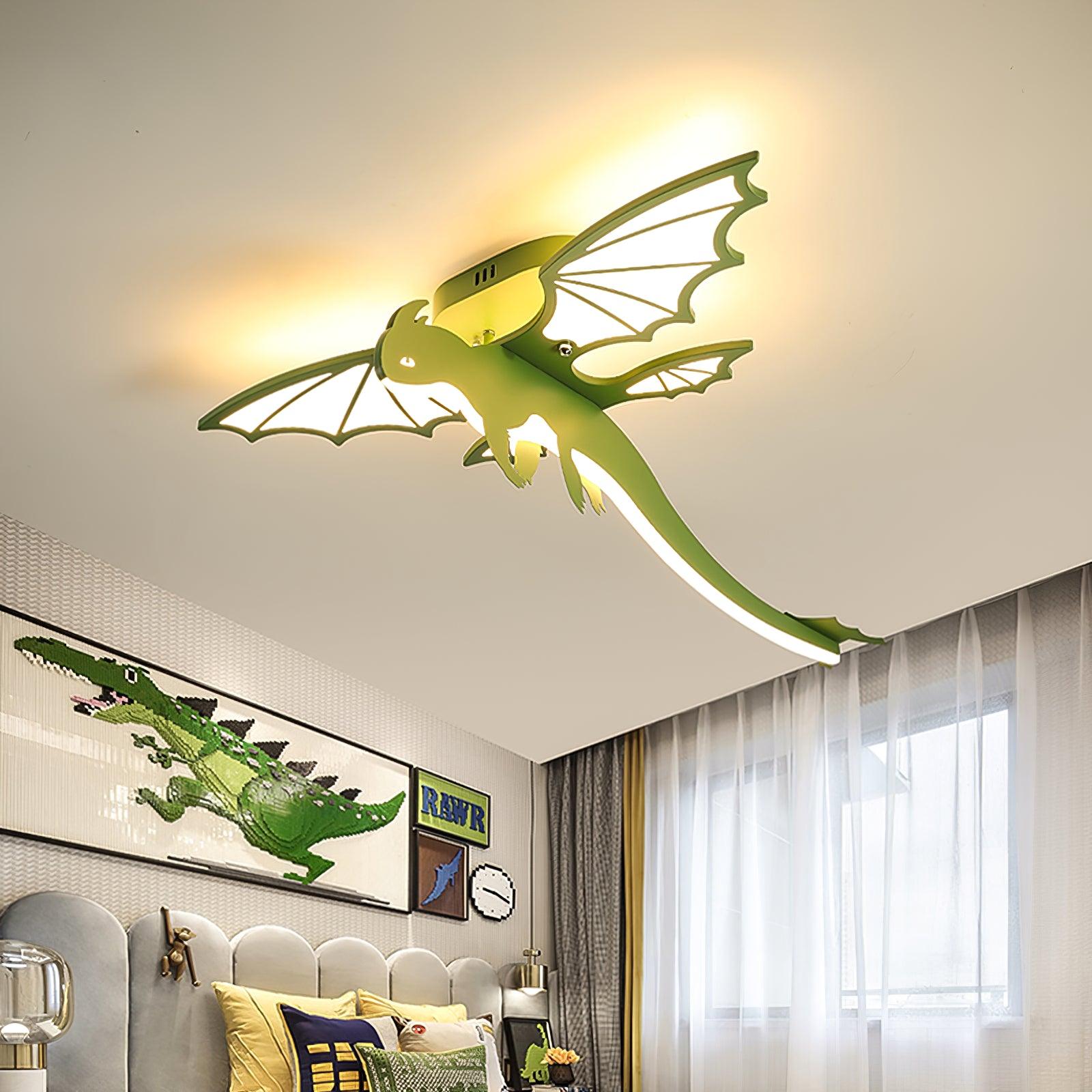 Miriora Ceiling Light Green Dinosaur LED