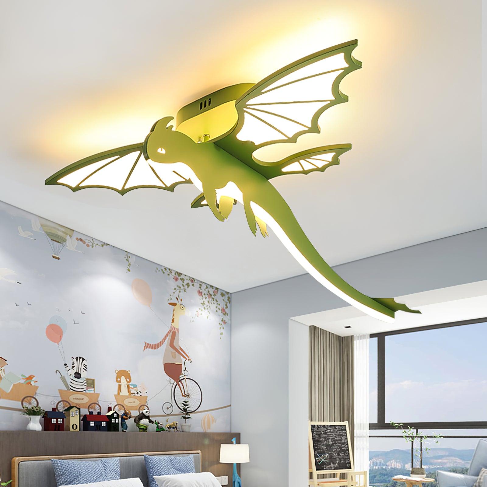 Miriora Ceiling Light Green Dinosaur LED