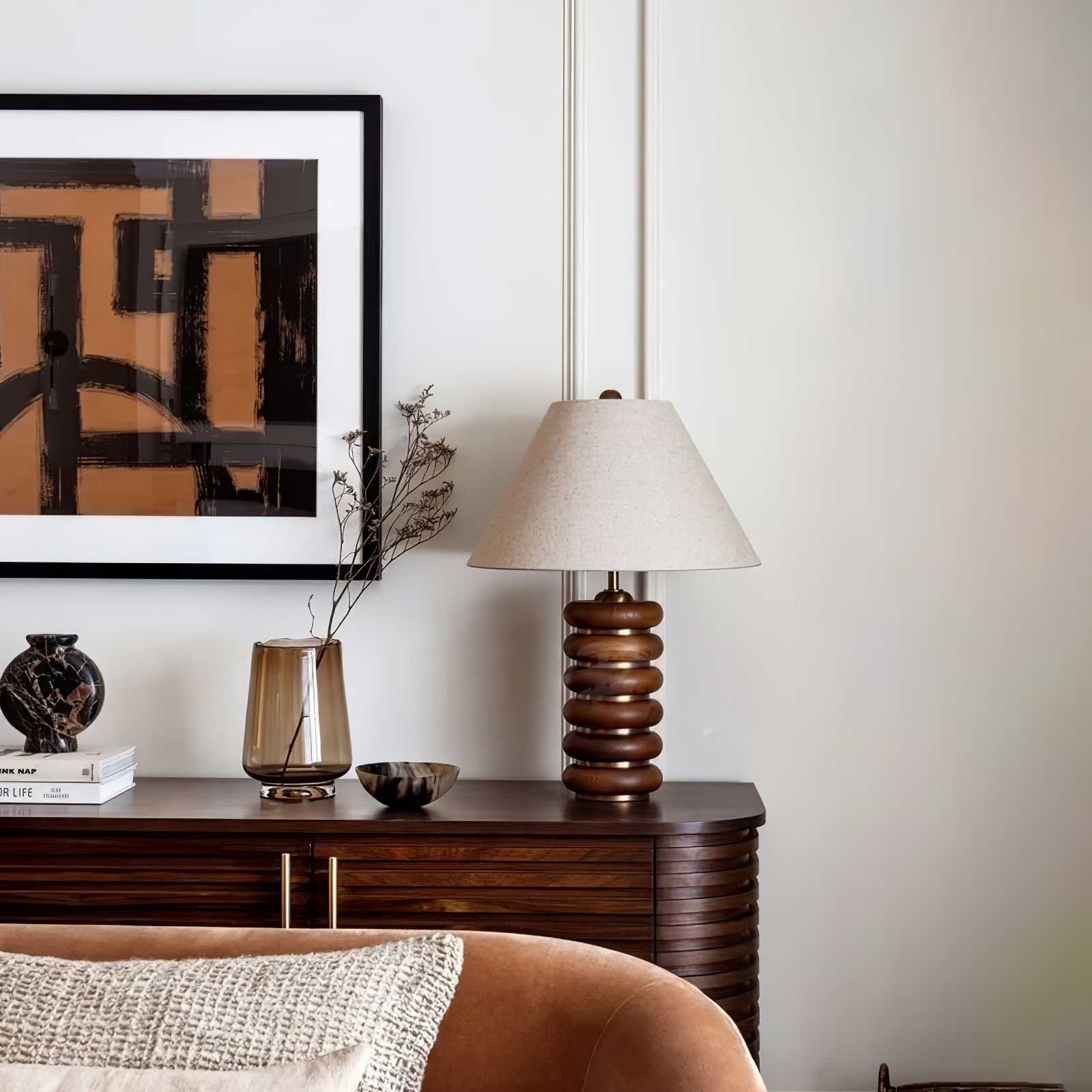 Rinalia Minimalist Wood Table Lamp