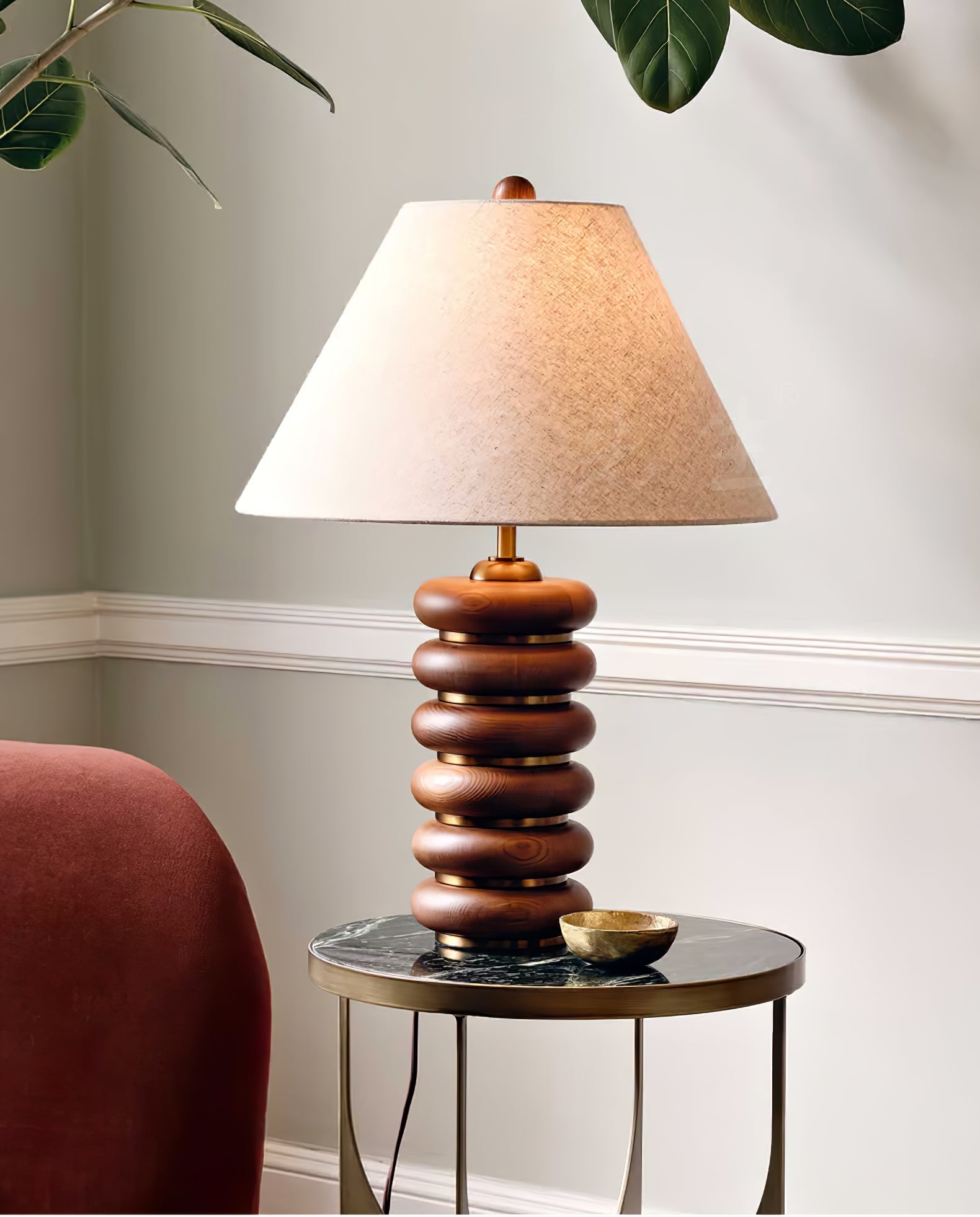 Rinalia Minimalist Wood Table Lamp