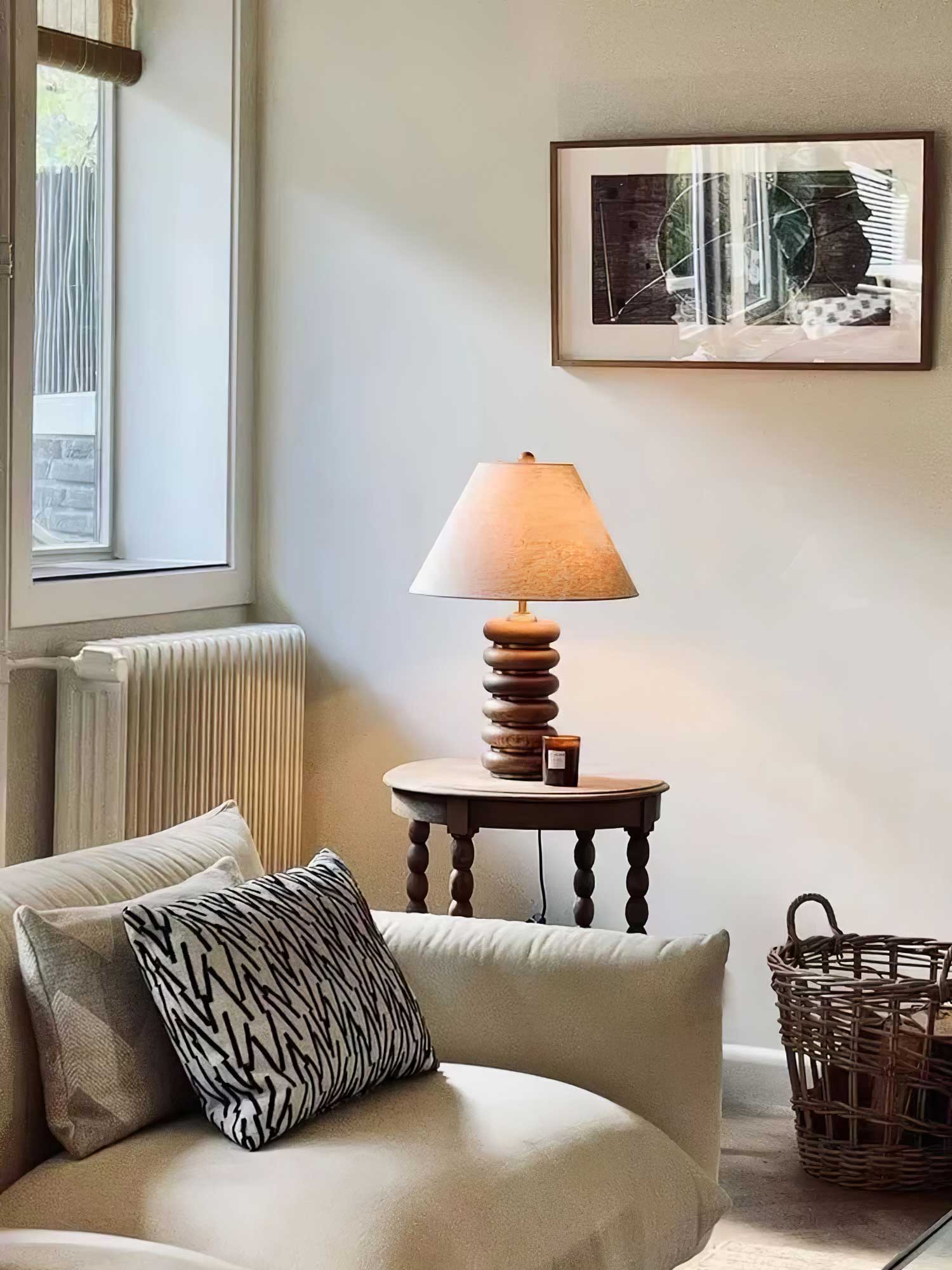 Rinalia Minimalist Wood Table Lamp