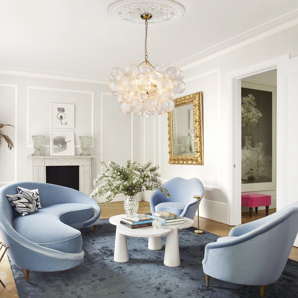 Aurora Chandelier Glass Ball Bubble Modern - Neutral Decor