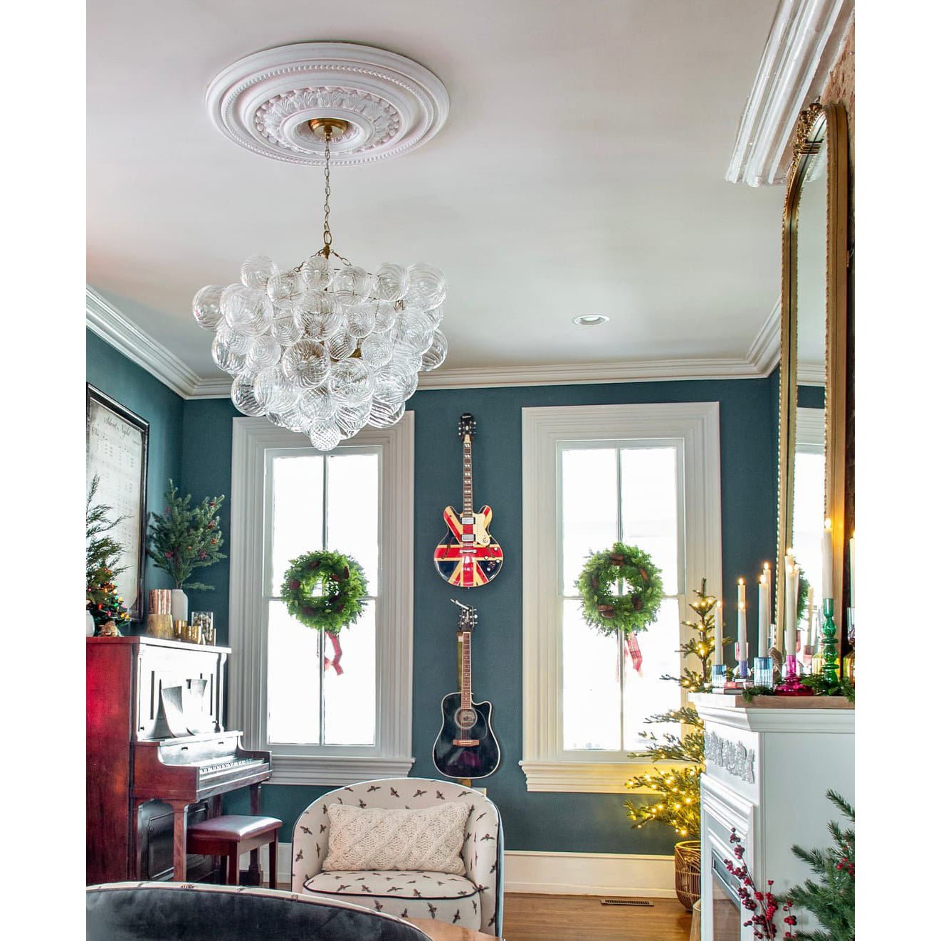 Aurora Chandelier Glass Ball Bubble Modern - Neutral Decor