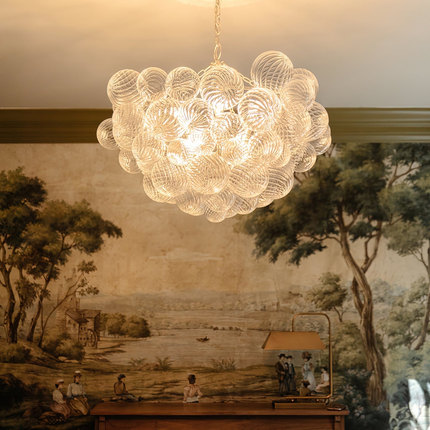 Aurora Chandelier Glass Ball Bubble Modern - Neutral Decor