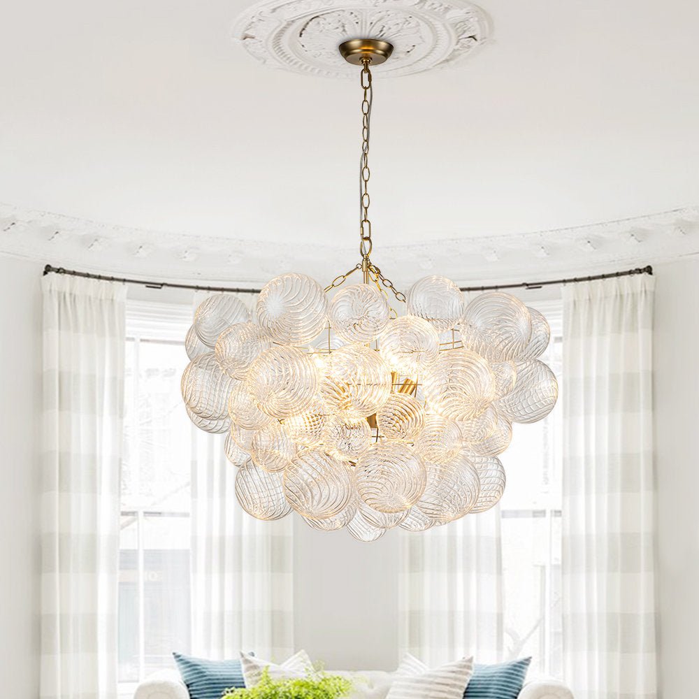 Aurora Chandelier Glass Ball Bubble Modern - Neutral Decor