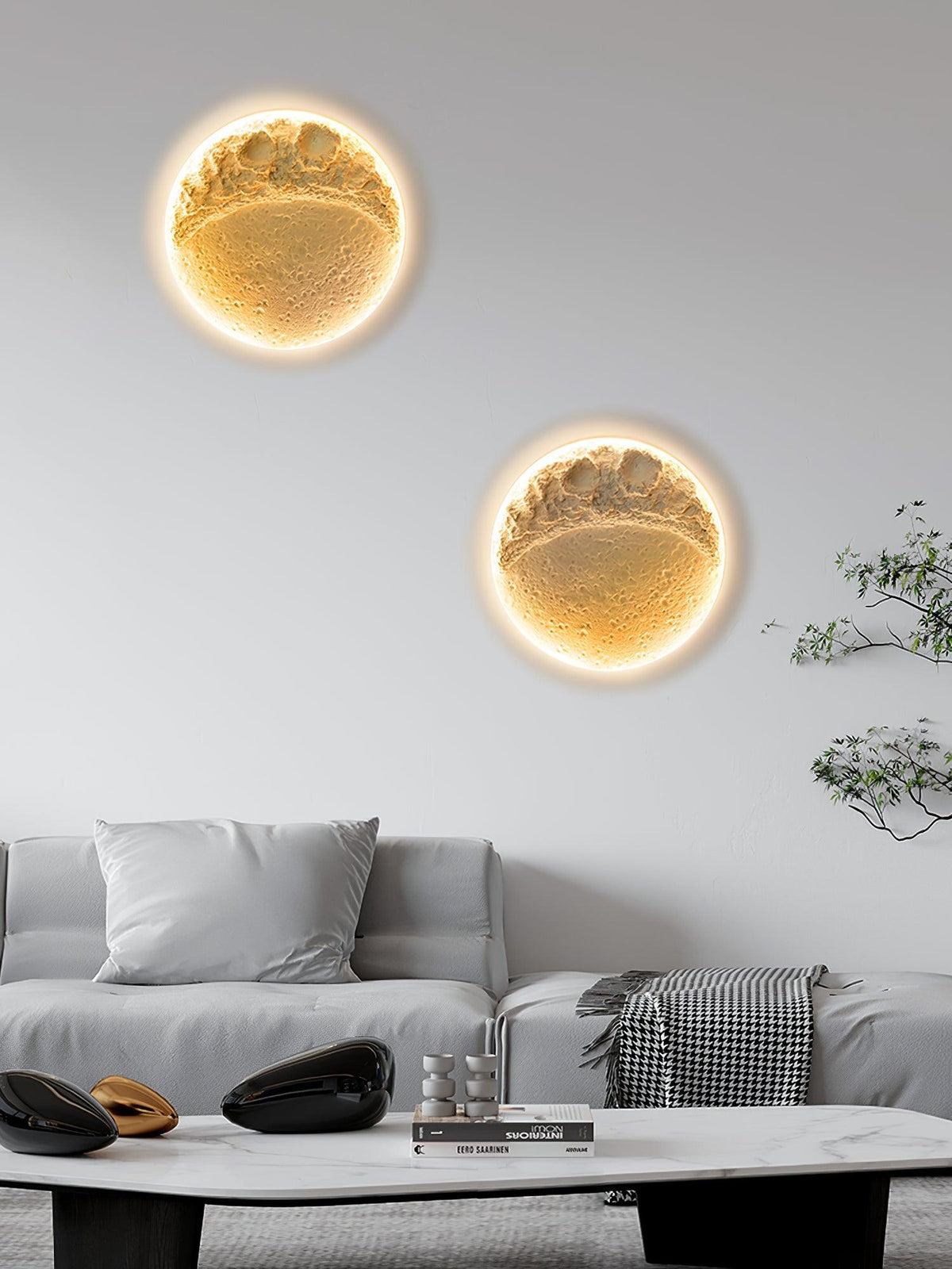 Elaisaine Wall Lamp Gypsum Moon