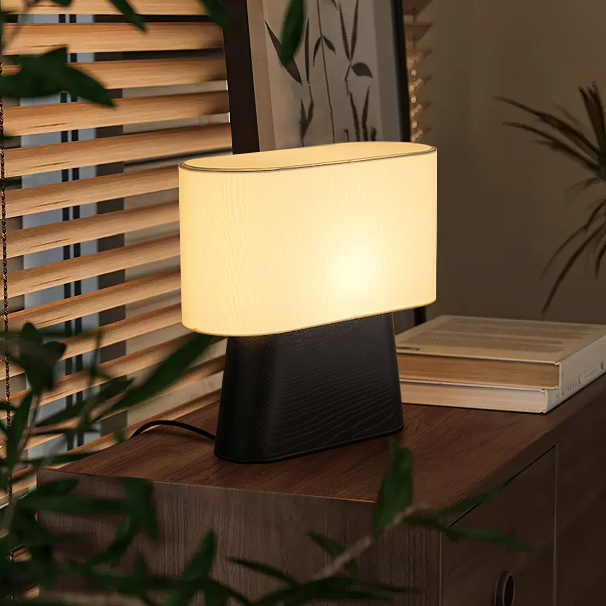 Grashen Wood & Fabric Table Lamp