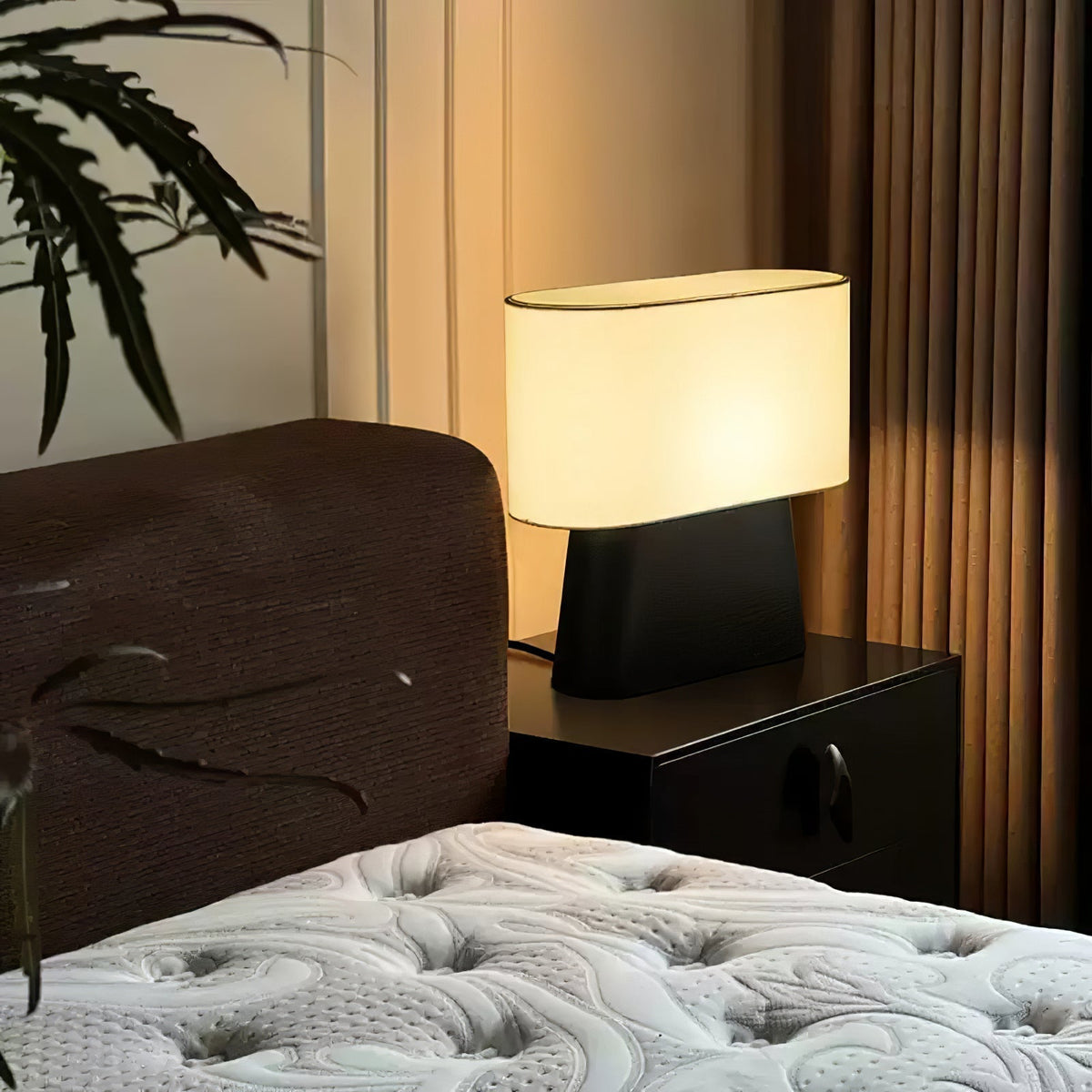 Grashen Wood & Fabric Table Lamp
