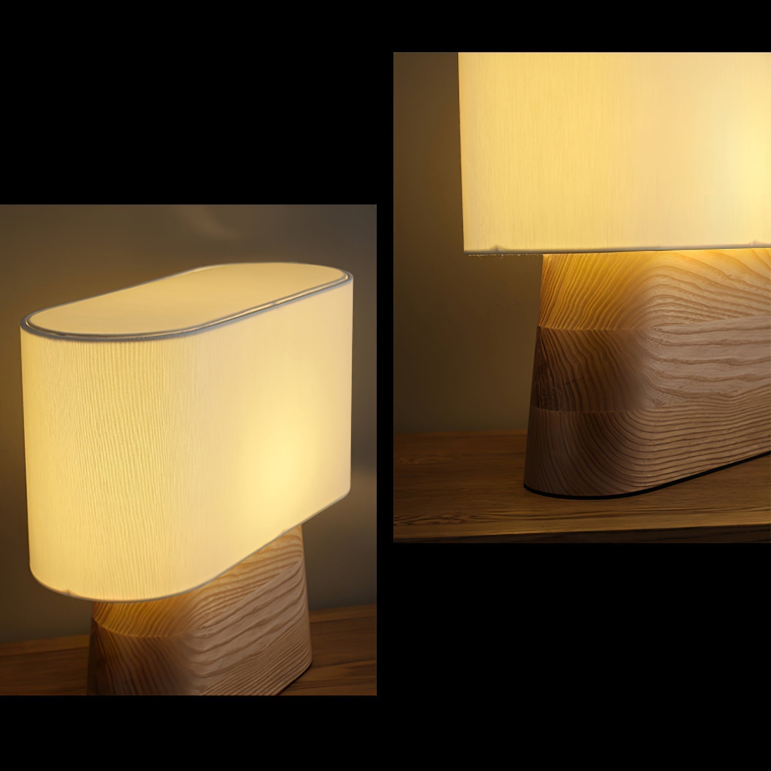 Grashen Wood & Fabric Table Lamp