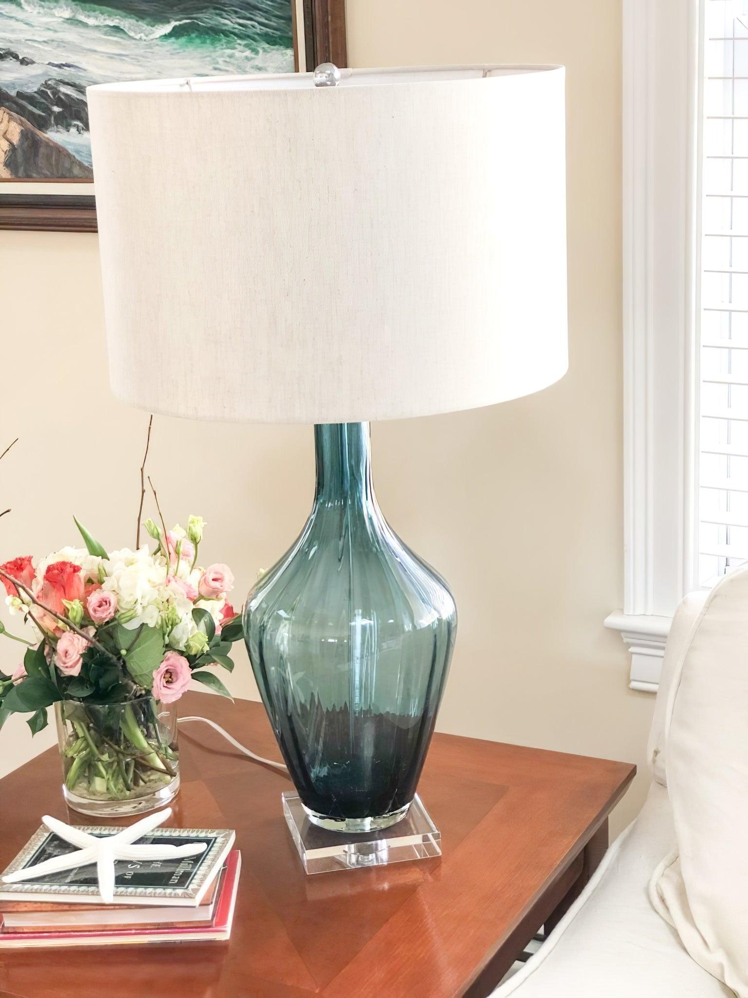 Syphae Glass Table Lamp - Neutral Decor