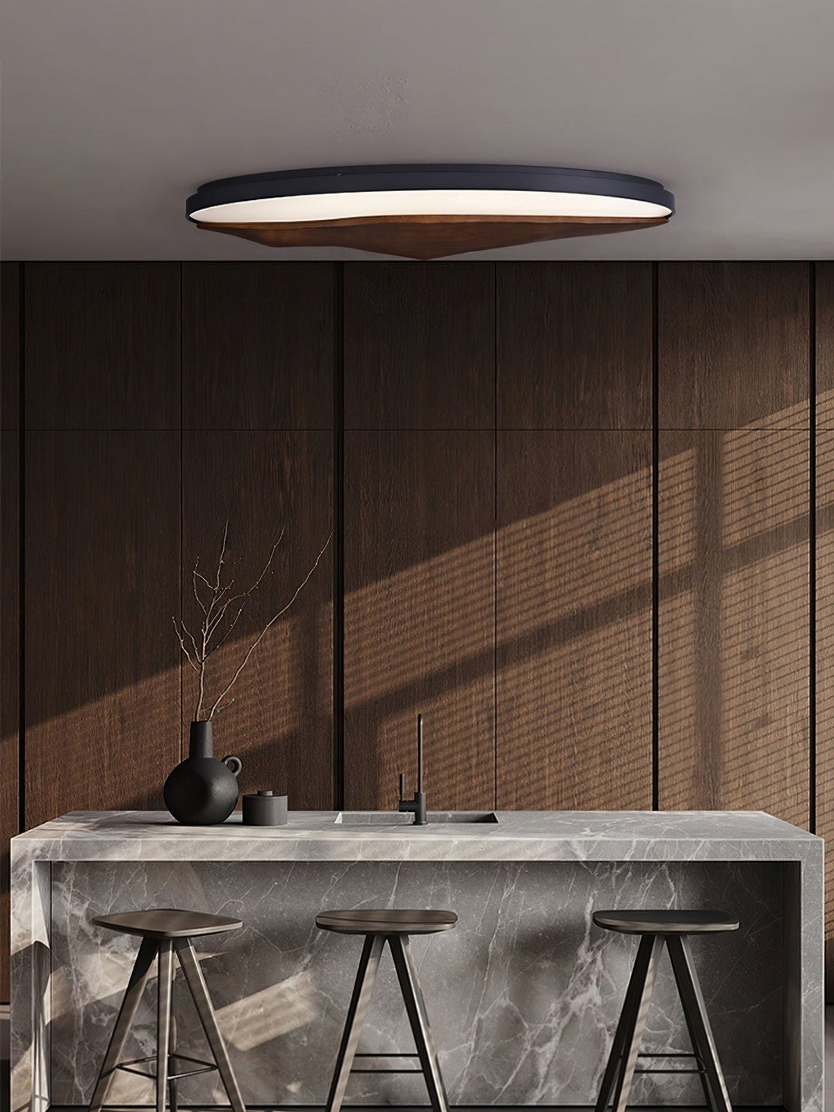 Vishaarae Scandi Wooden Ceiling Light