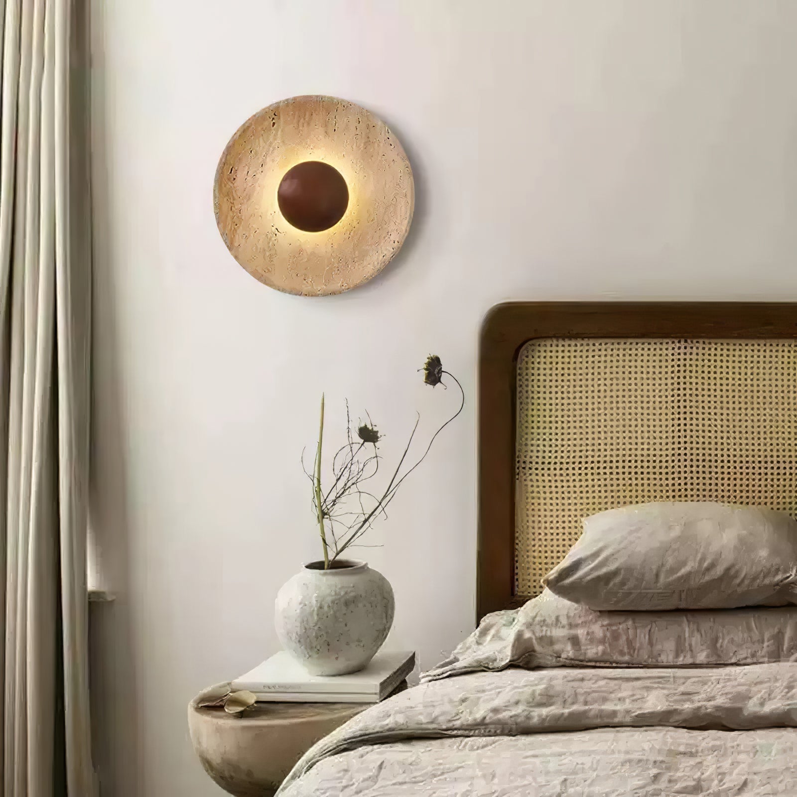 Ulraeia Minimalist Travertine Wall Light
