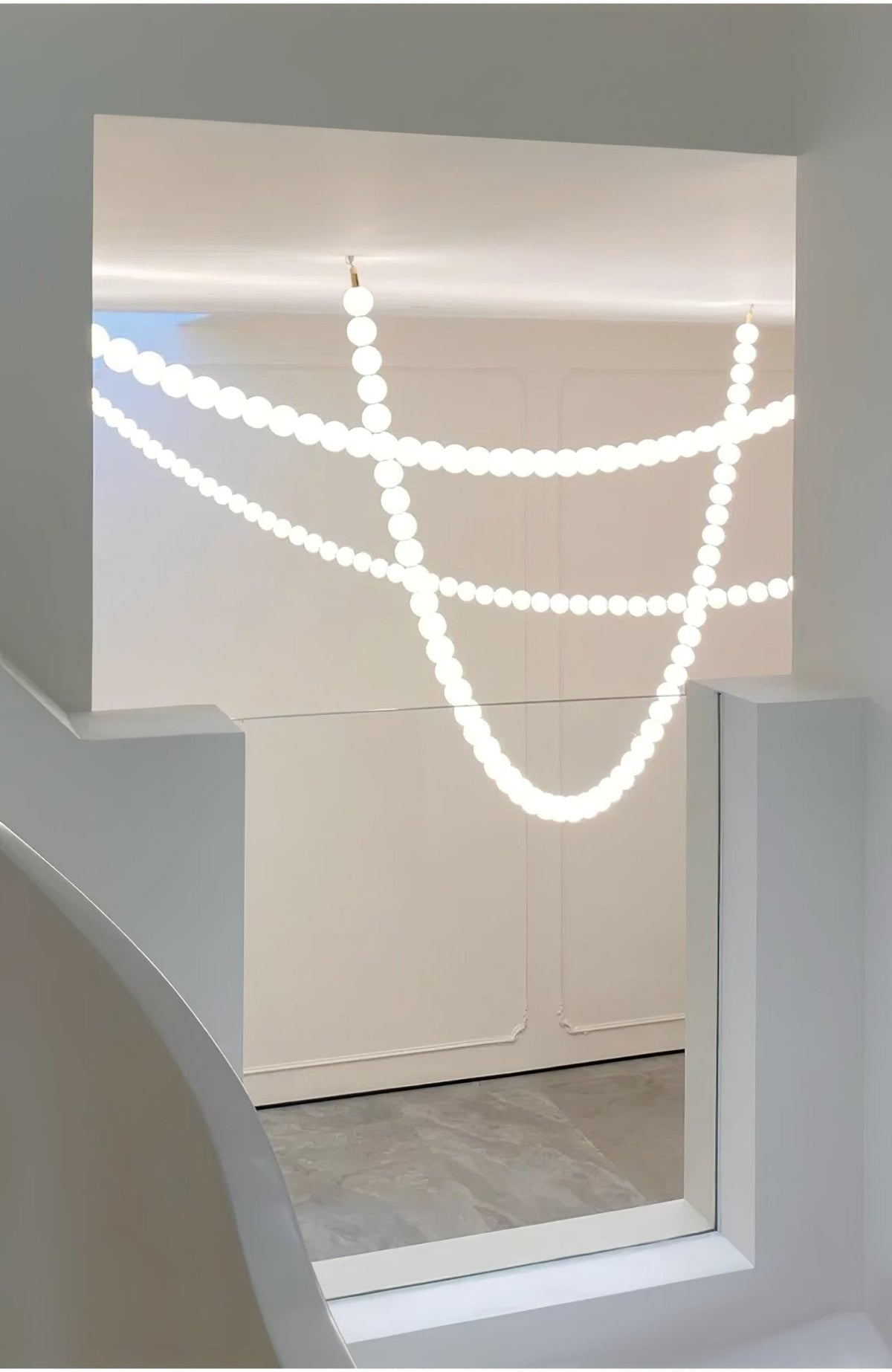 PearlCascade Glass Bead Chandelier