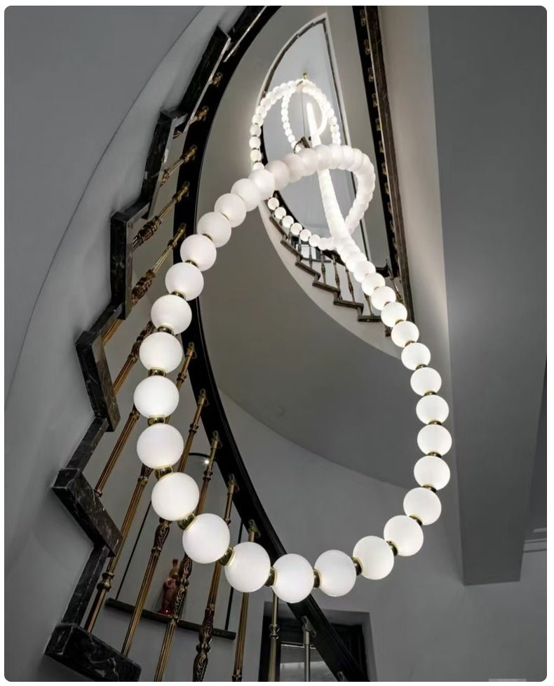PearlCascade Glass Bead Chandelier