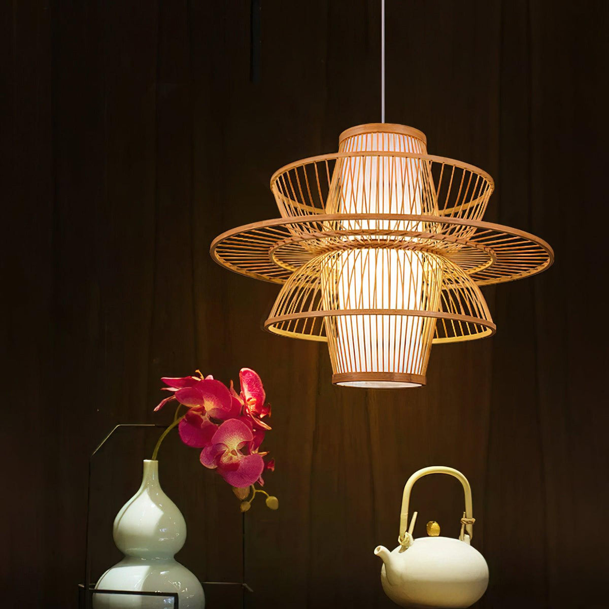 Gsplen Handmade Sigyn Bamboo Pendant Lamp