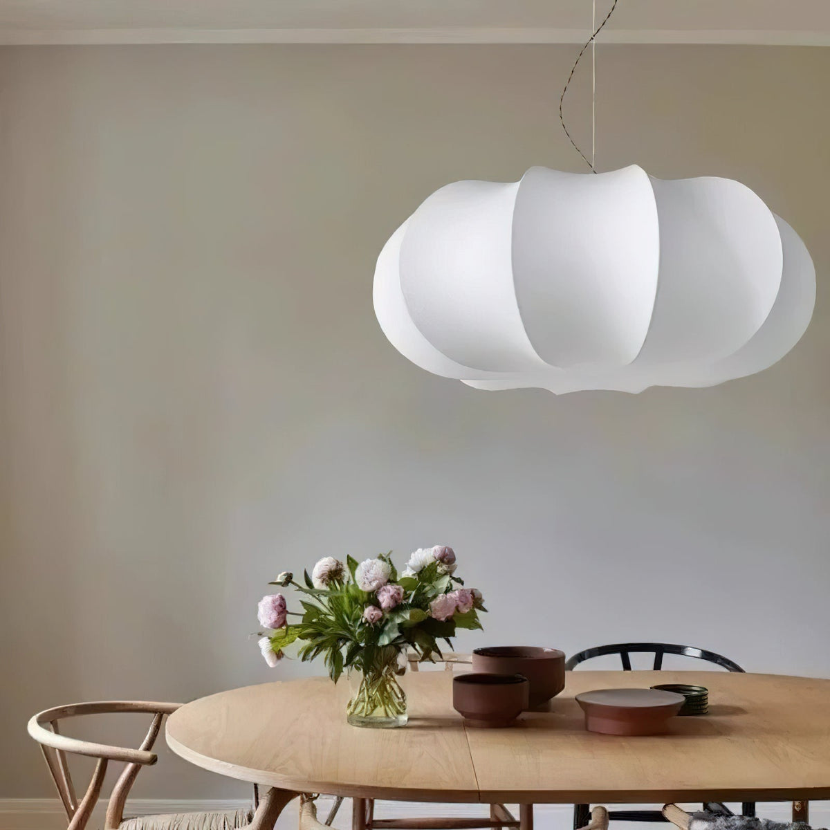 Bovena Silk Traditional Pendant Lamp
