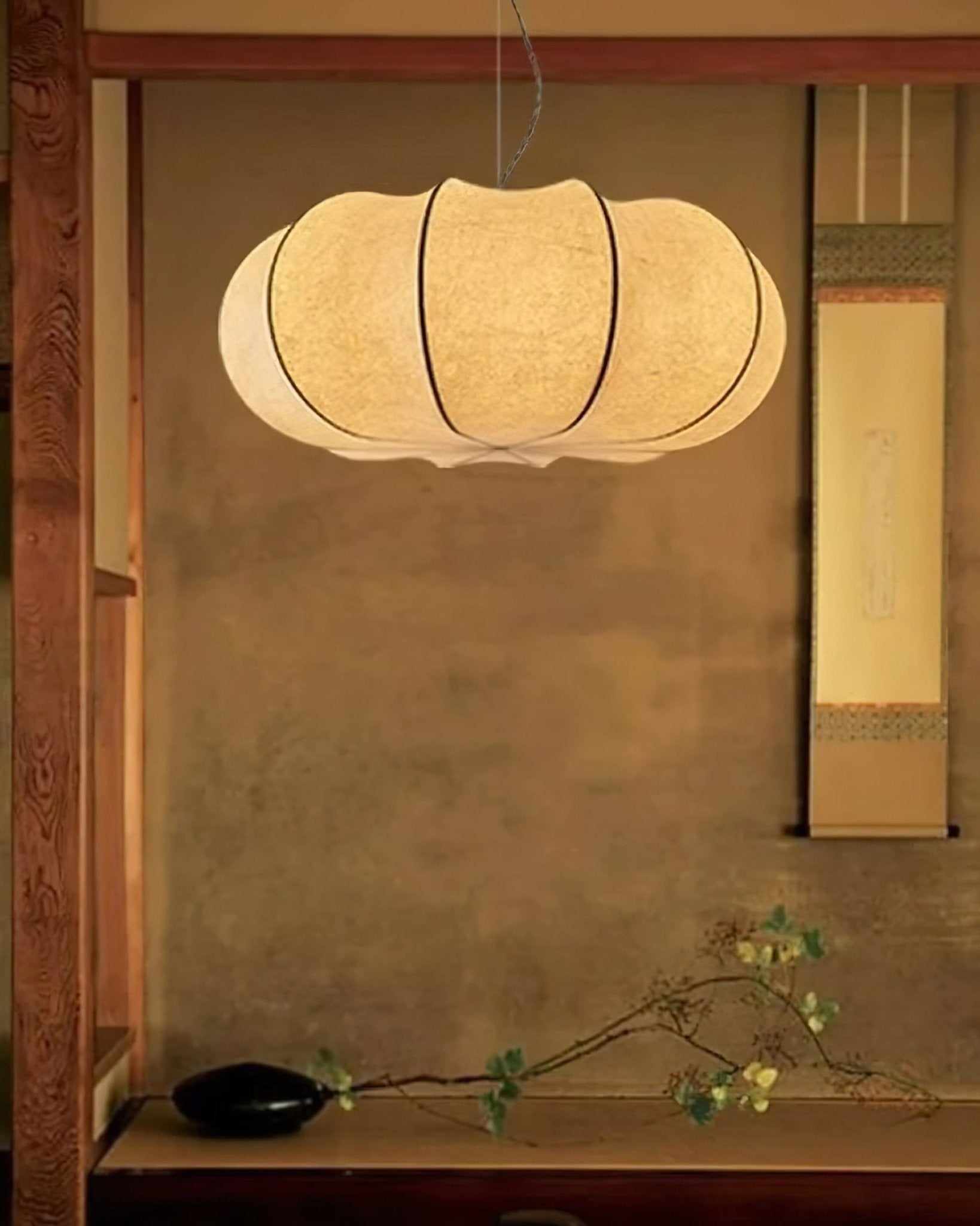 Bovena Silk Traditional Pendant Lamp