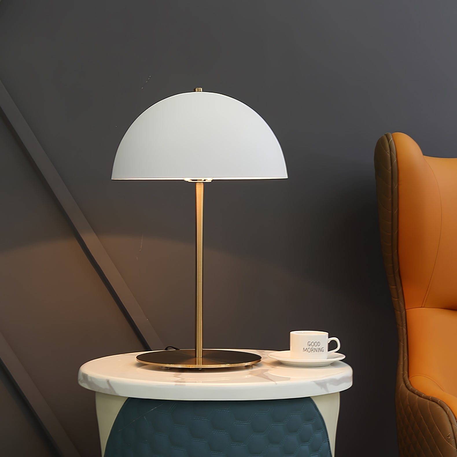 Zephen Acrylic Scandinavian Table Lamp - Neutral Decor