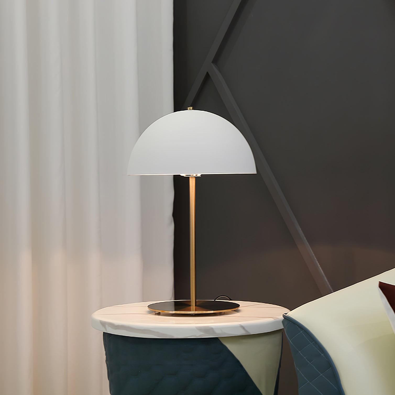 Zephen Acrylic Scandinavian Table Lamp - Neutral Decor