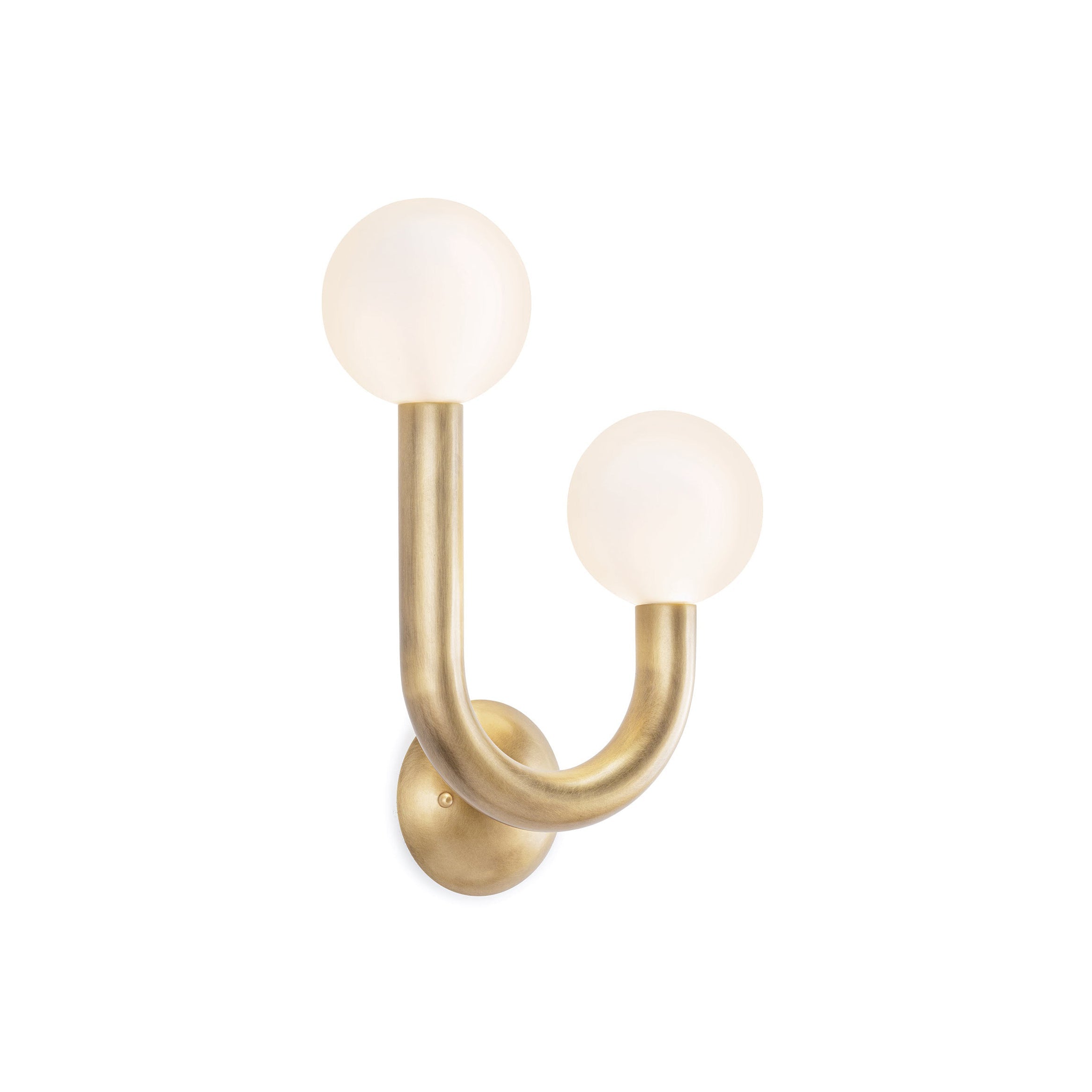 Zoshaos Modern Minimalist Happy Brass Glass Wall Lamp - Neutral Decor