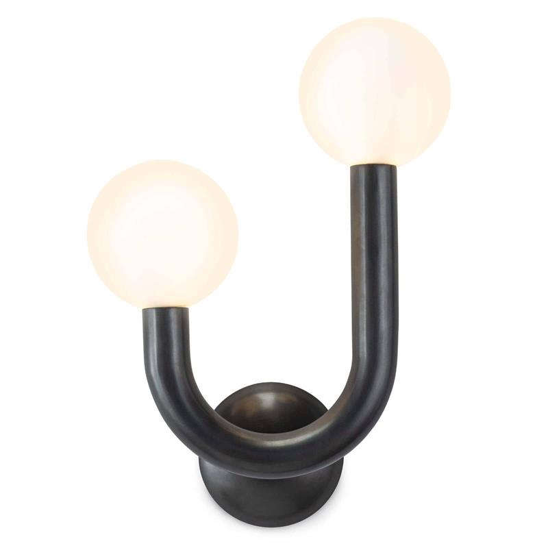 Zoshaos Modern Minimalist Happy Brass Glass Wall Lamp - Neutral Decor