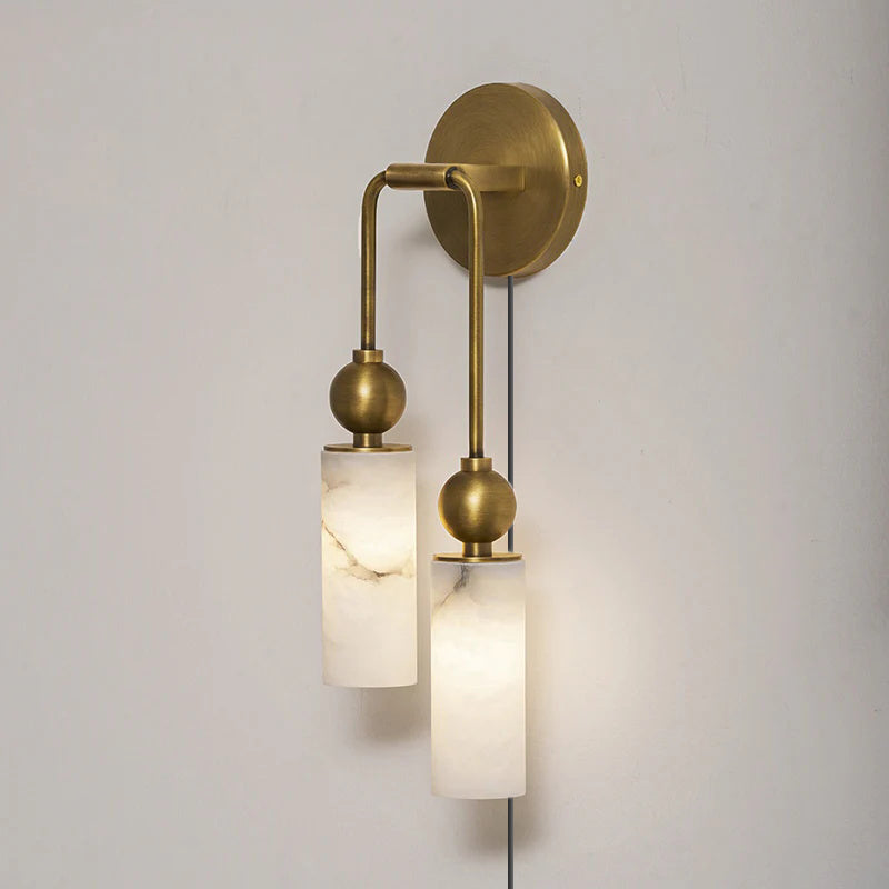 Eiraina Alabaster Plug-in Wall Sconce