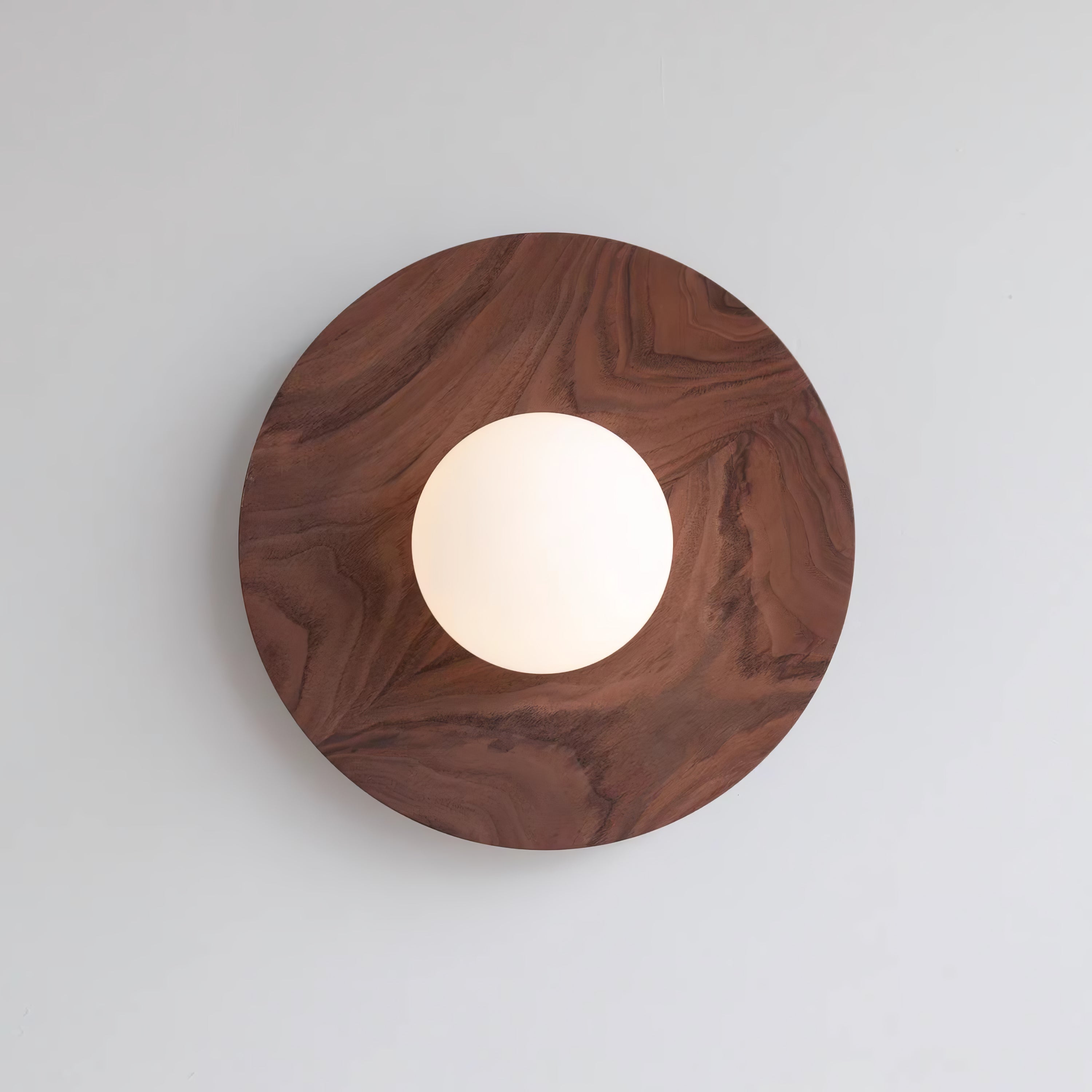 Eloza Modern Minimalist Wooden Glass Wall Light