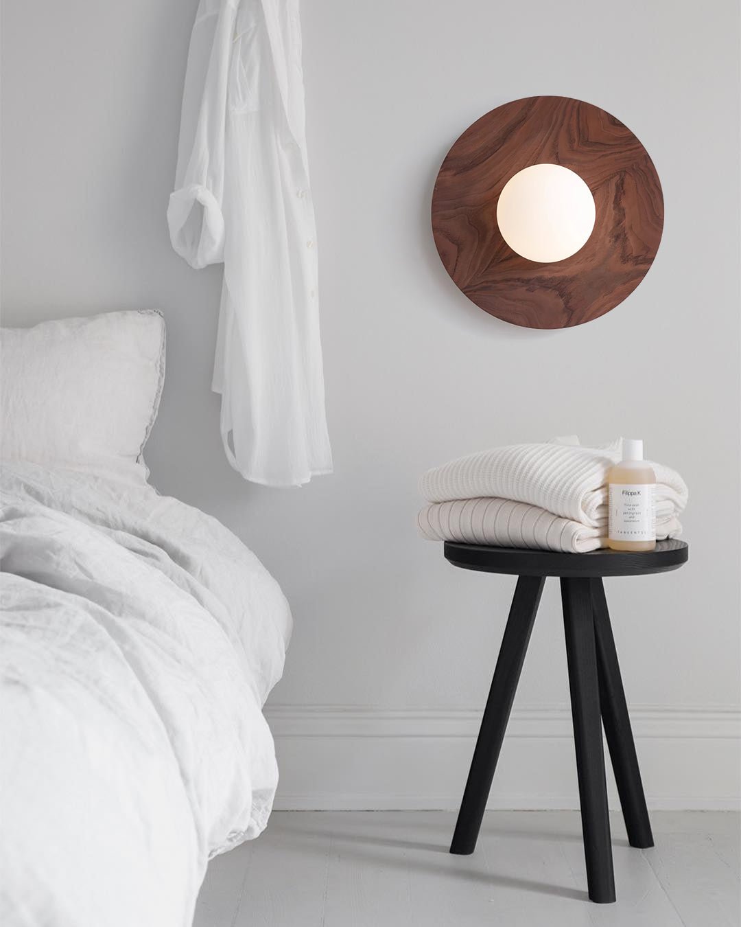 Eloza Modern Minimalist Wooden Glass Wall Light