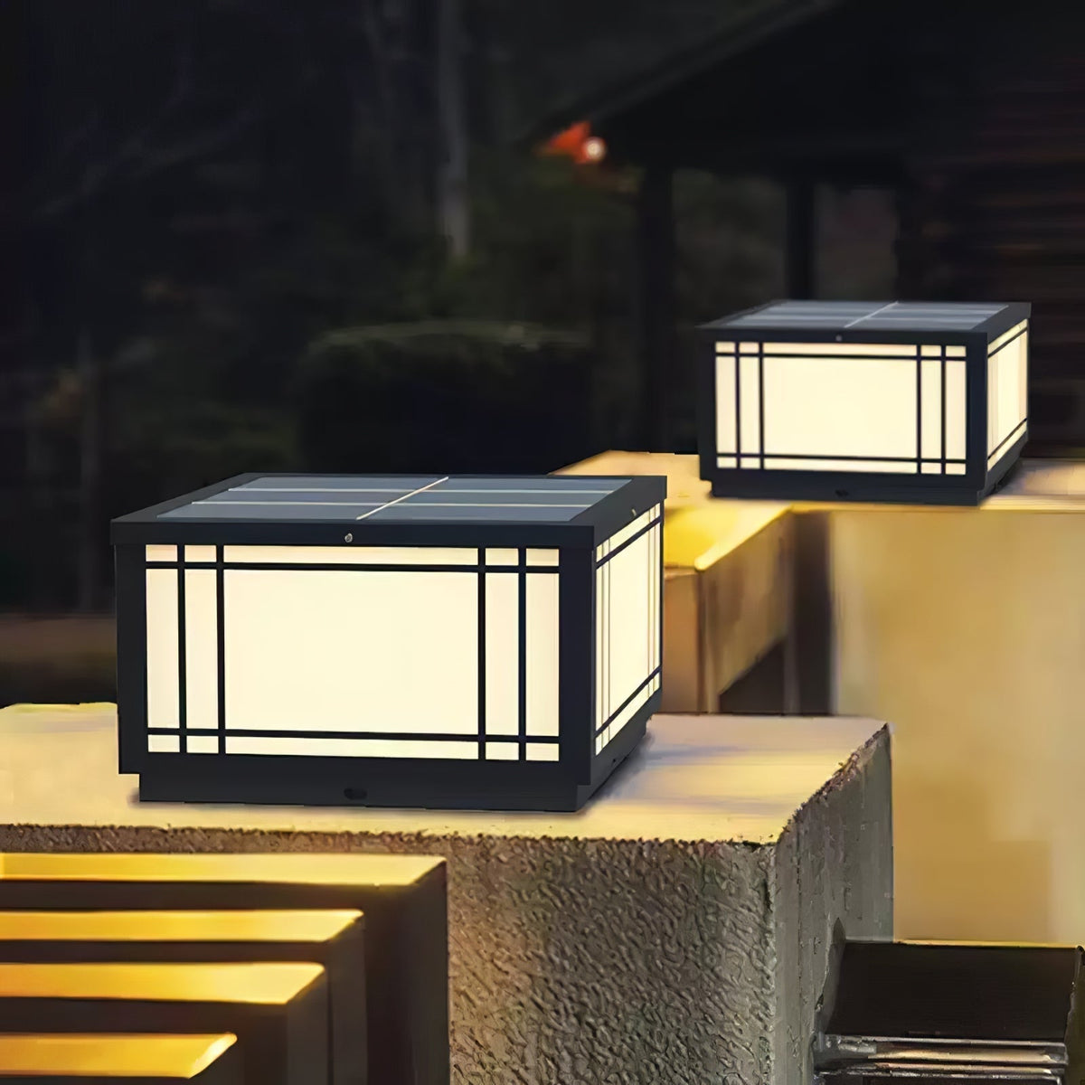 Harrison Classic Premium Solar Cube Outdoor Lamp