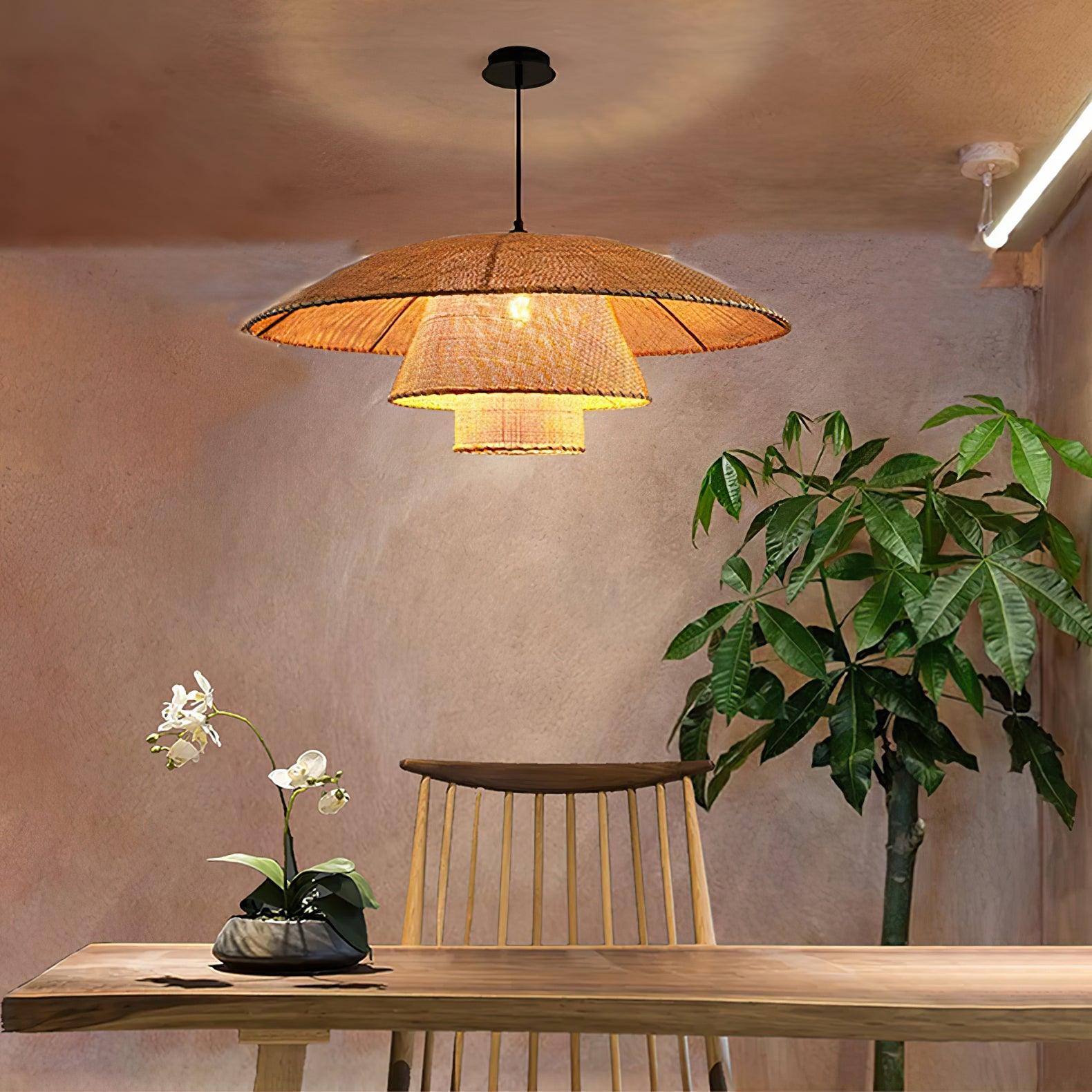 Arixu Rattan Vintage Pendant Lamp