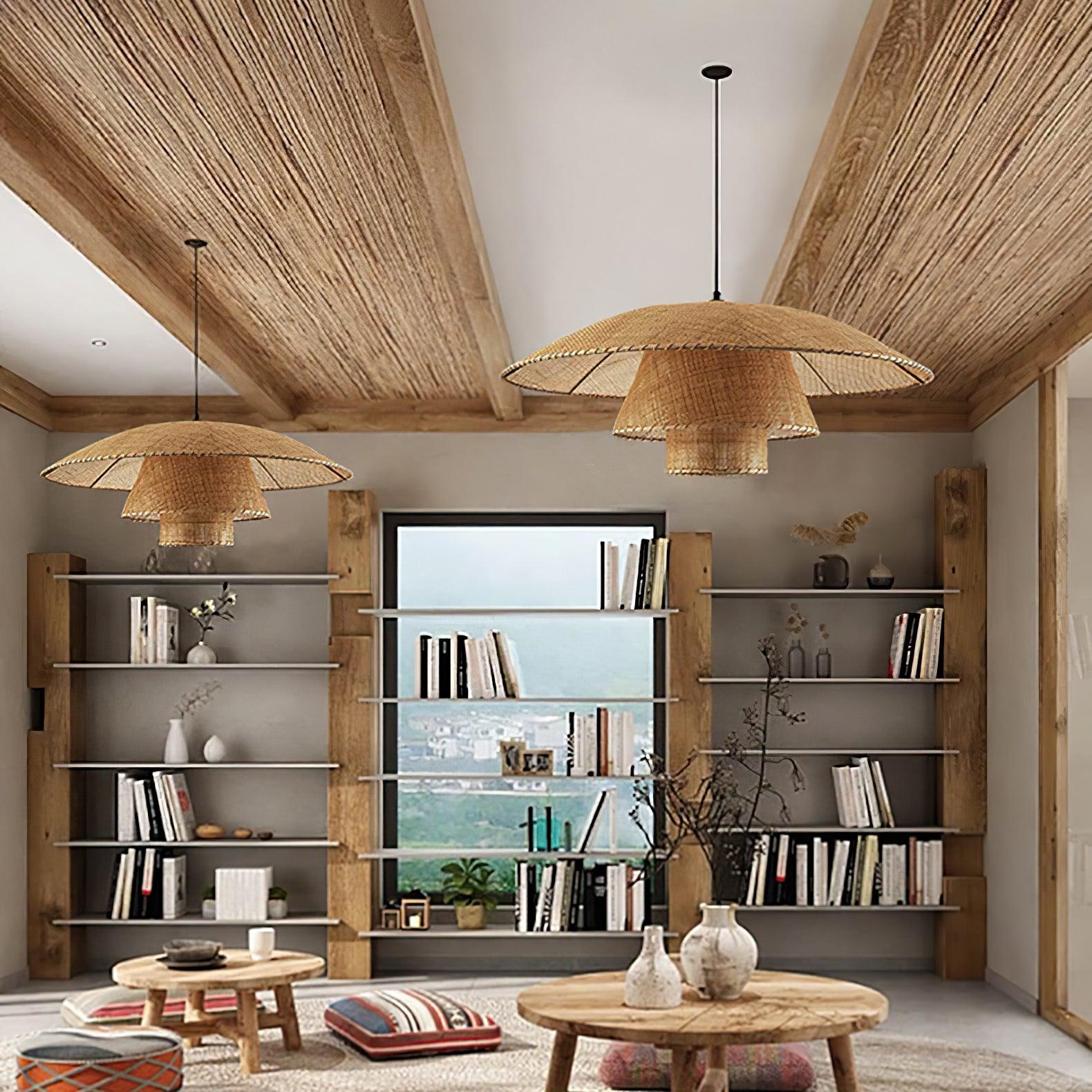 Arixu Rattan Vintage Pendant Lamp