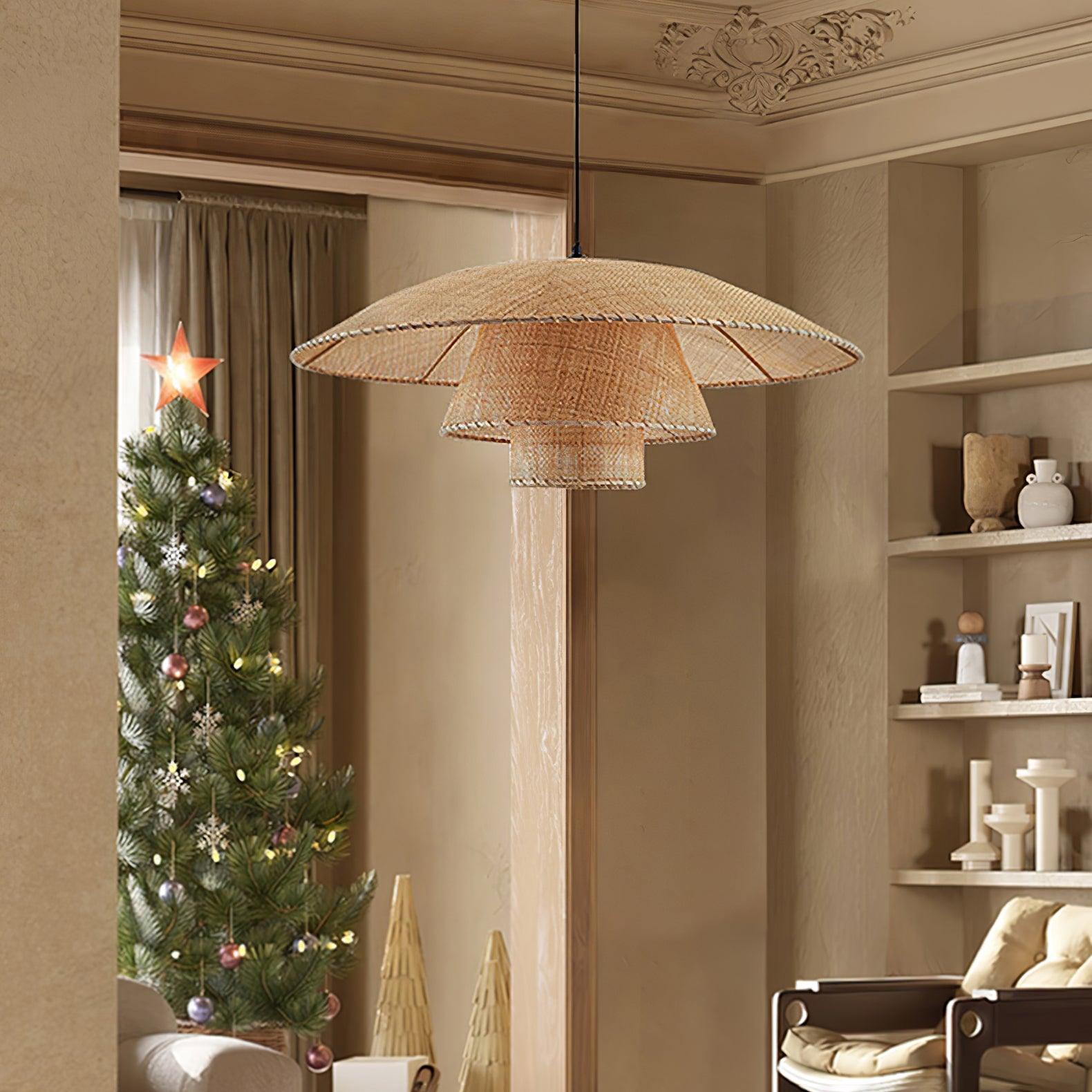 Arixu Rattan Vintage Pendant Lamp