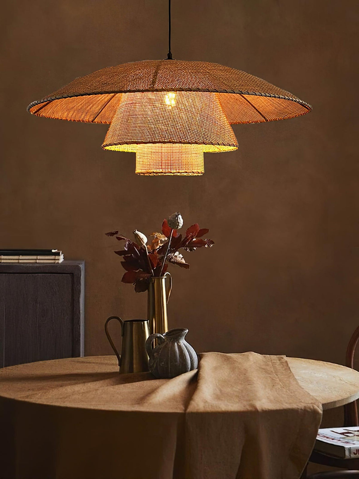 Arixu Rattan Vintage Pendant Lamp