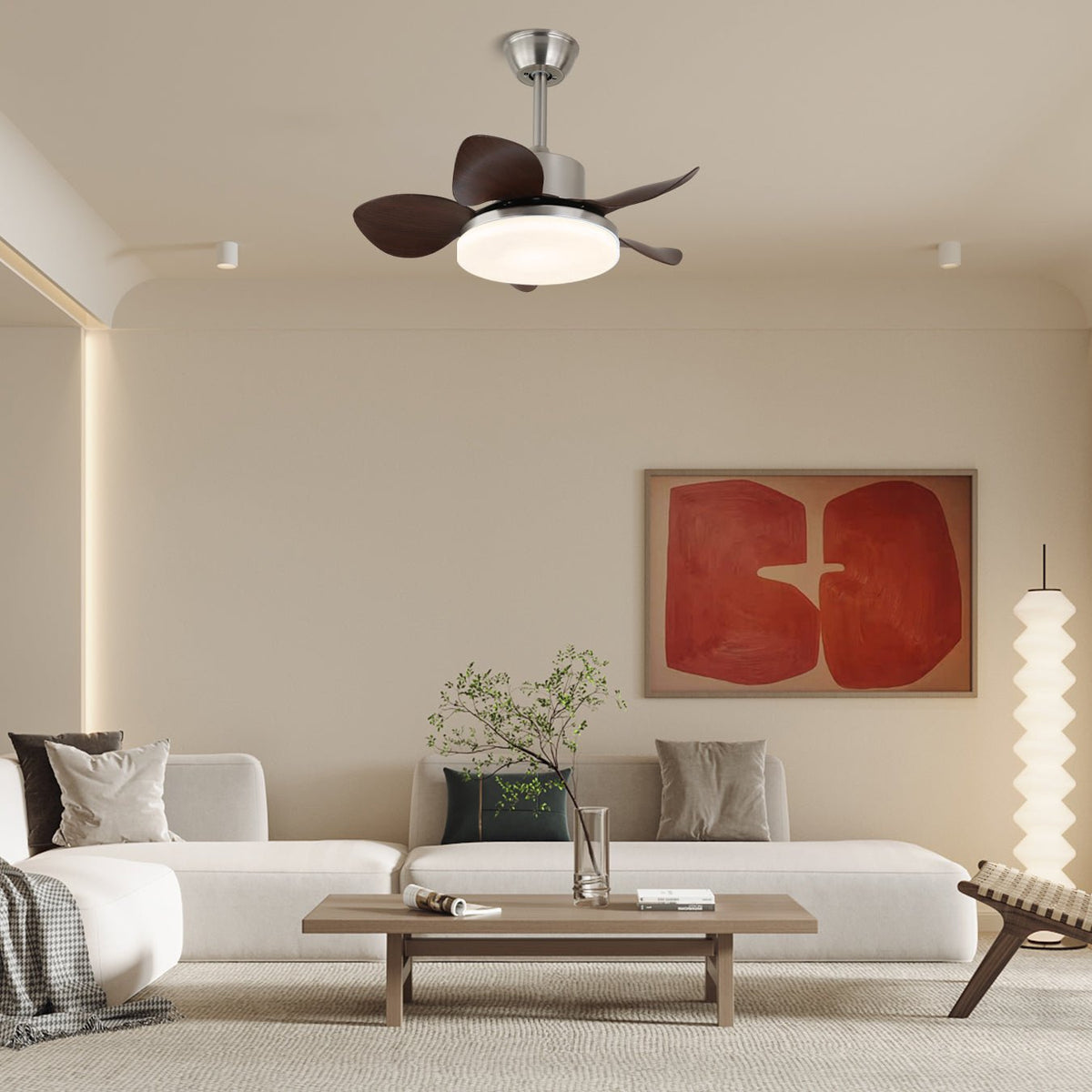 Rinelel Wood Ceiling Fan Light