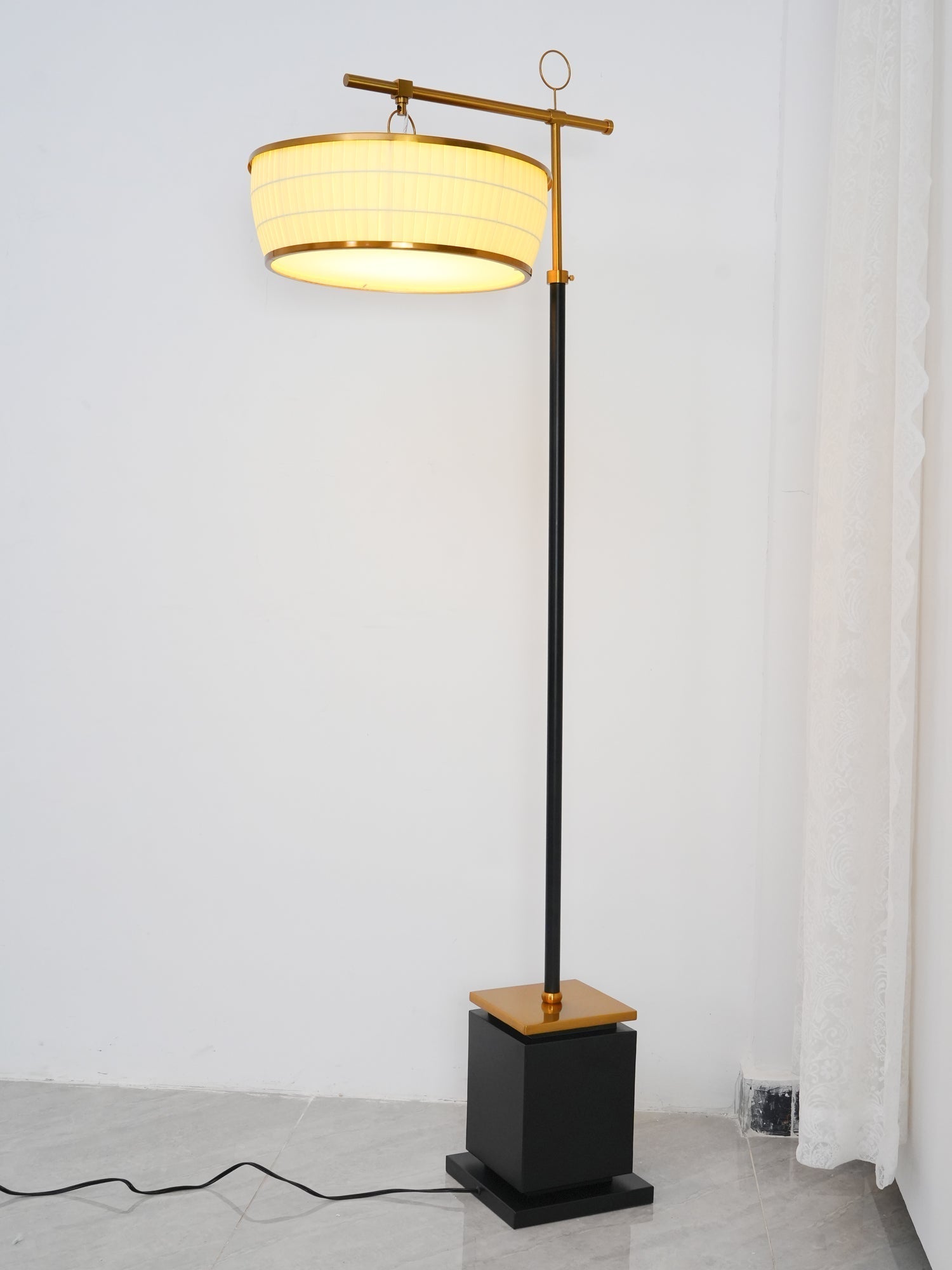 Kenneth Modern Fabric Floor Lamp - Neutral Decor