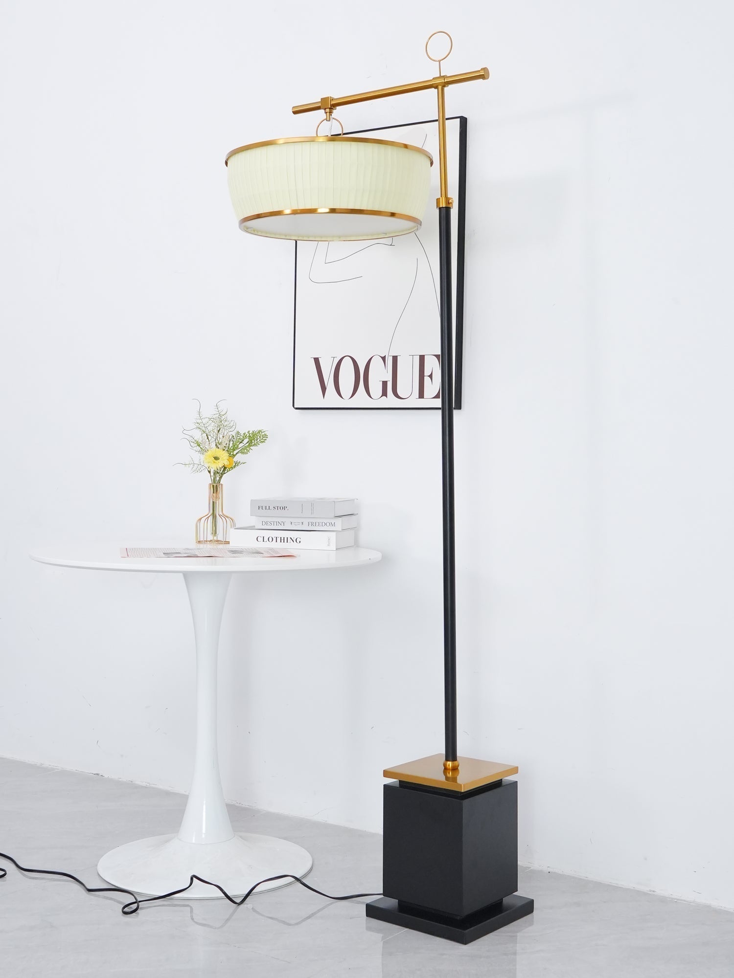 Kenneth Modern Fabric Floor Lamp - Neutral Decor