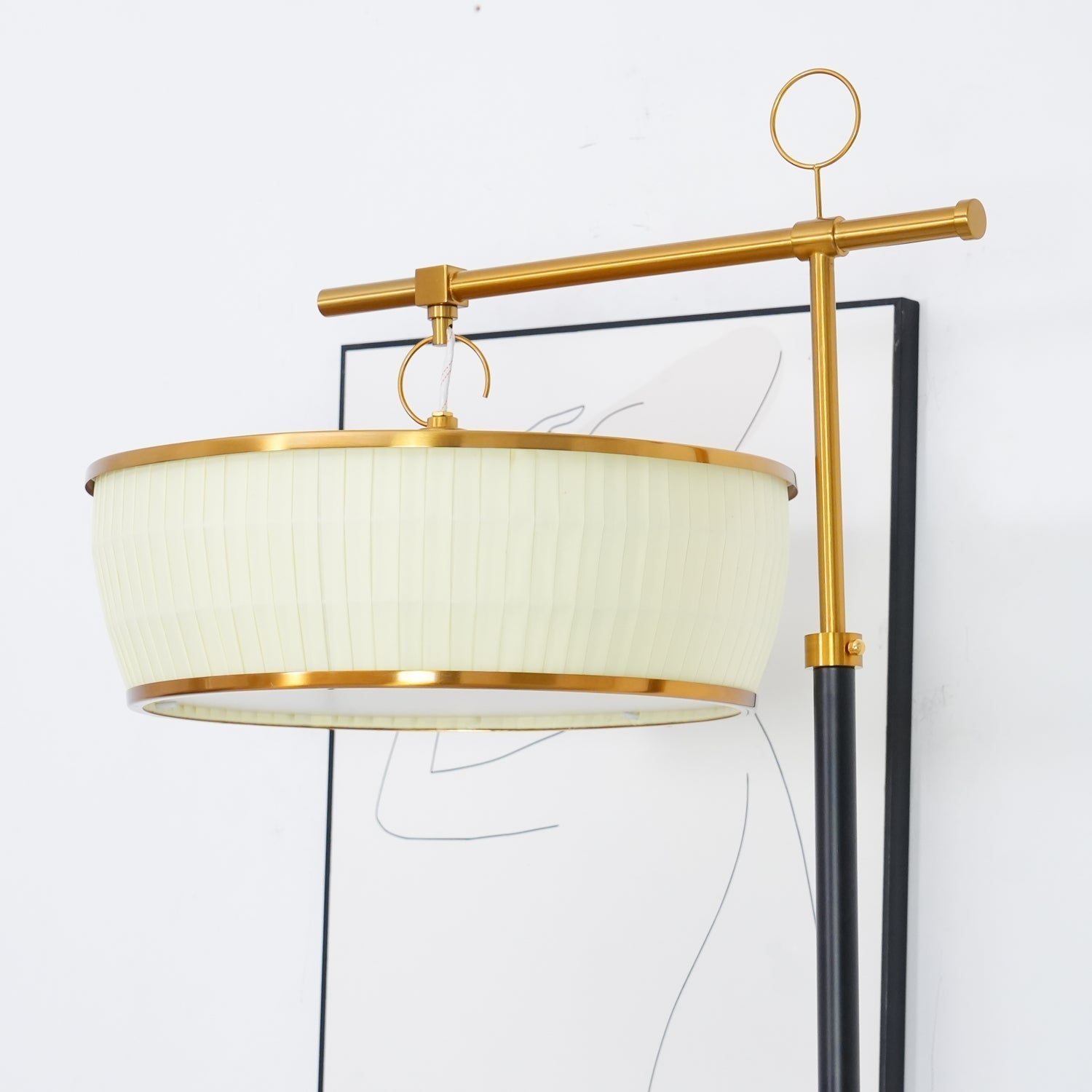 Kenneth Modern Fabric Floor Lamp - Neutral Decor