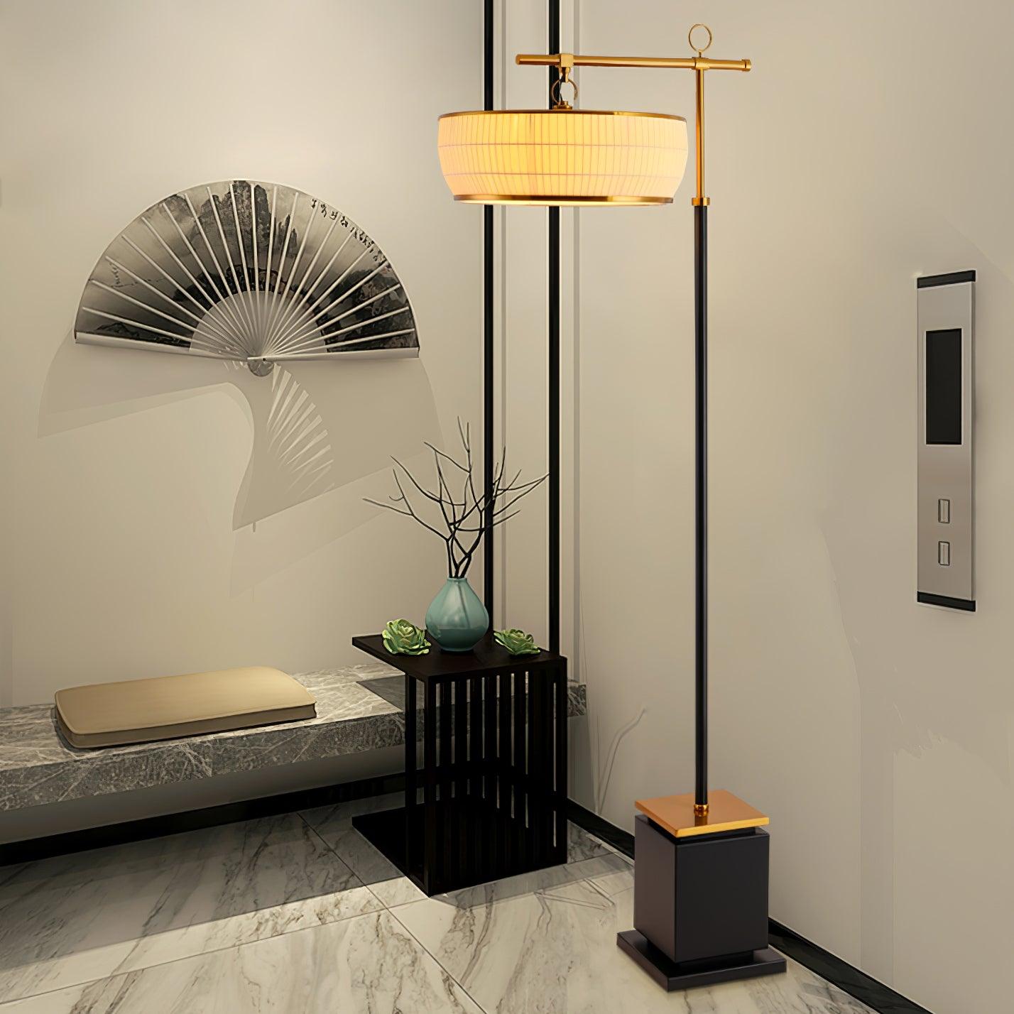 Kenneth Modern Fabric Floor Lamp - Neutral Decor