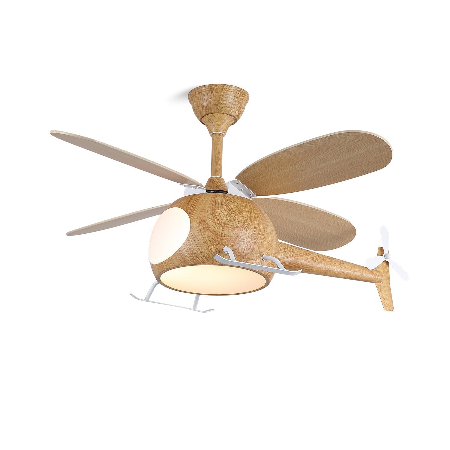 Aviara Modern Wood Ceiling Fan Light - Neutral Decor